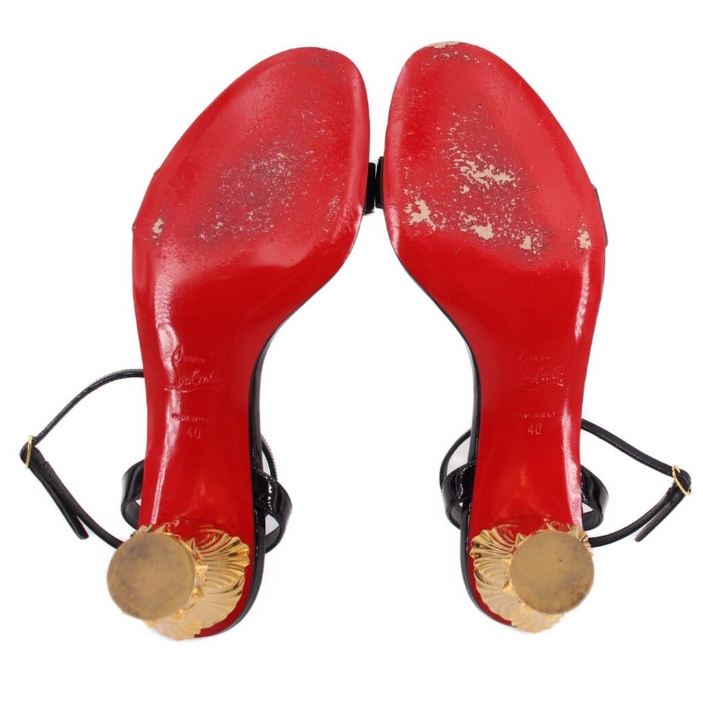 Louboutin LIPSITA QUEEN 55 HEELS BLACK 40 EU | 9 US