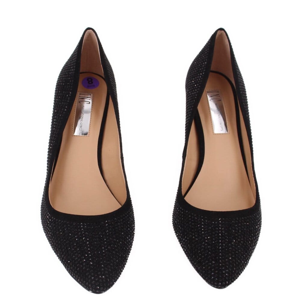 INC SPARKLE HEELS BLACK 8 US