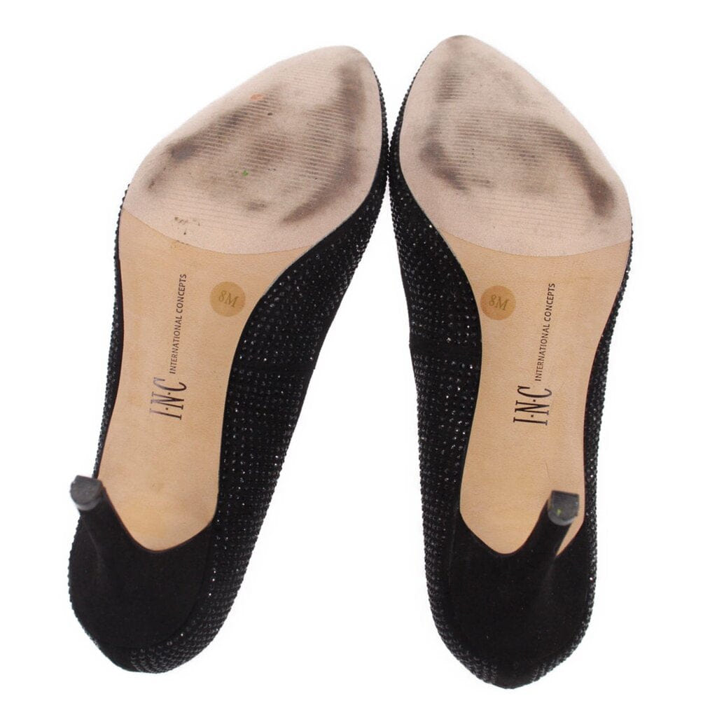 INC SPARKLE HEELS BLACK 8 US