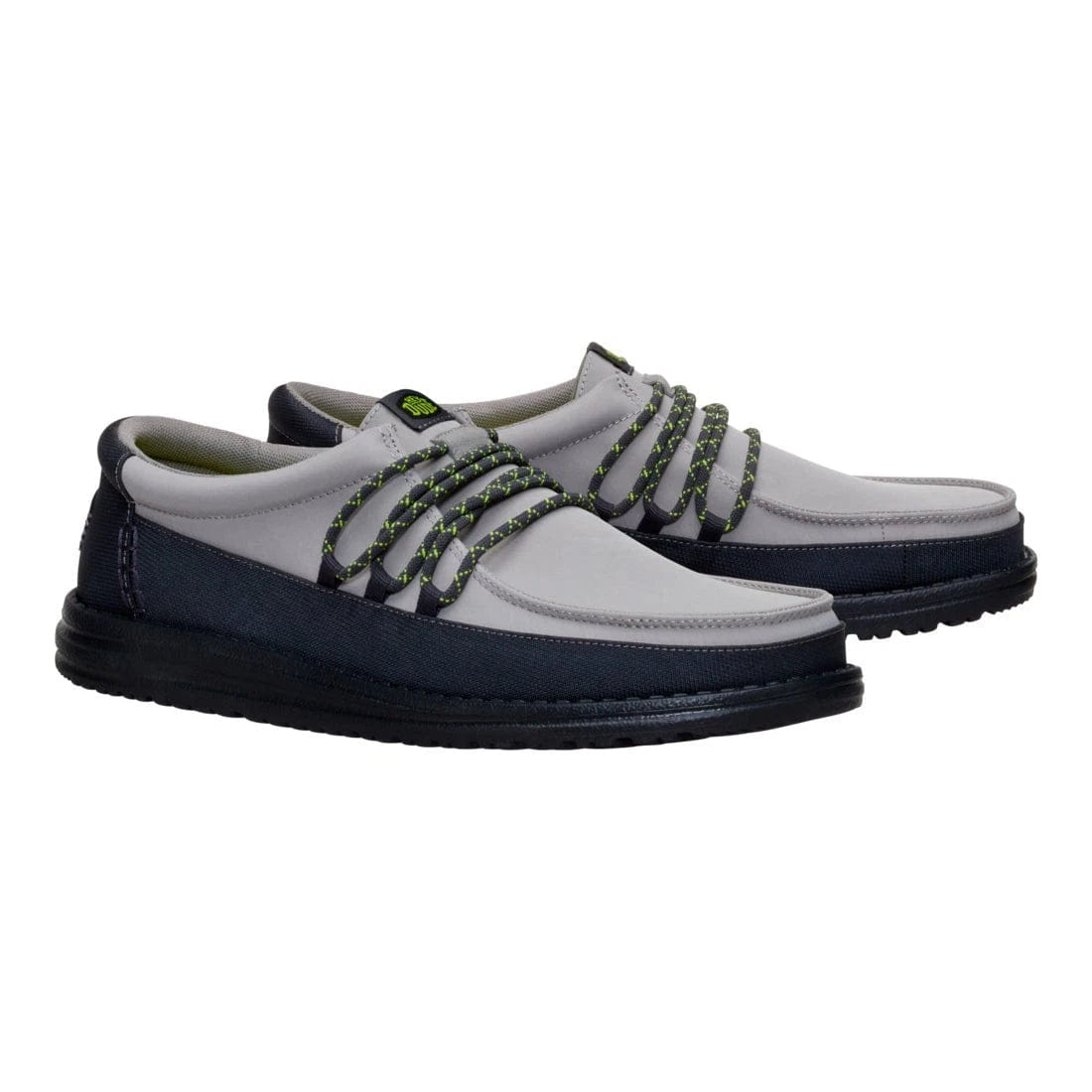 Hey Dude Wally Guard 44538 - 0PJ Men'sM Gray Black Slip - On Casual Shoes LIQ986