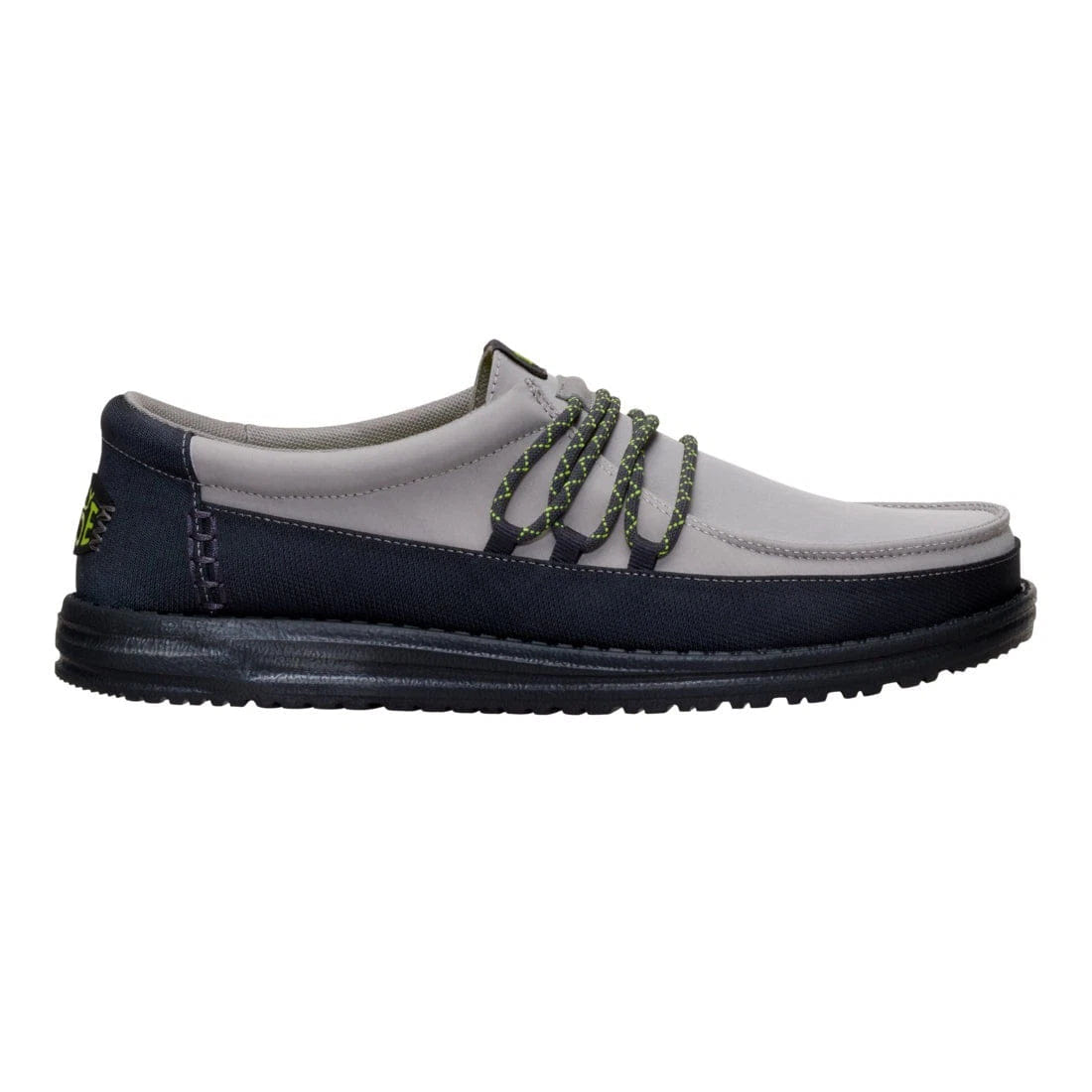 Hey Dude Wally Guard 44538 - 0PJ Men'sM Gray Black Slip - On Casual Shoes LIQ986