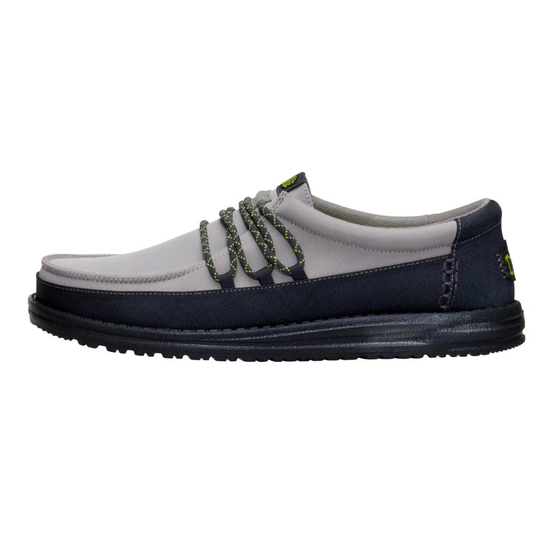 Hey Dude Wally Guard 44538 - 0PJ Men'sM Gray Black Slip - On Casual Shoes LIQ986