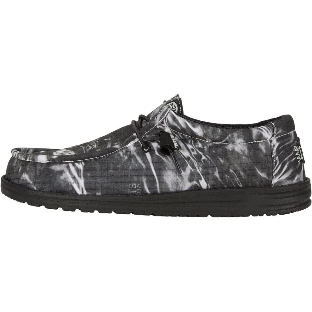 Hey Dude Wally 41790 - 001 Men'sBlack Mossy Oak Moc Toe Slip - On Shoes LIQ1257
