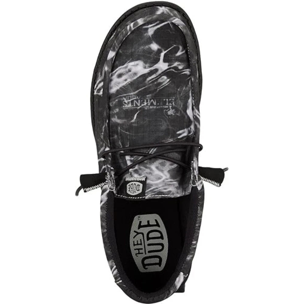 Hey Dude Wally 41790 - 001 Men'sBlack Mossy Oak Moc Toe Slip - On Shoes LIQ1257