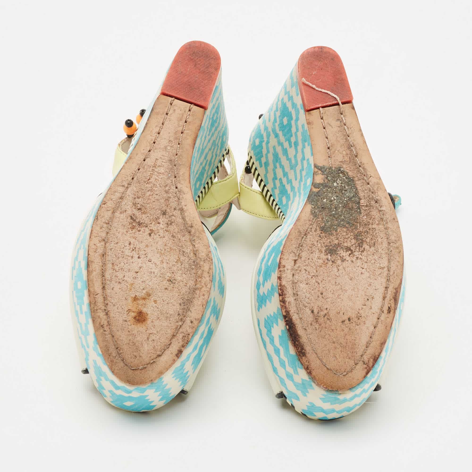 Sophia Webster Multicolor Leather Lucita Espadrille Wedge Sandals
