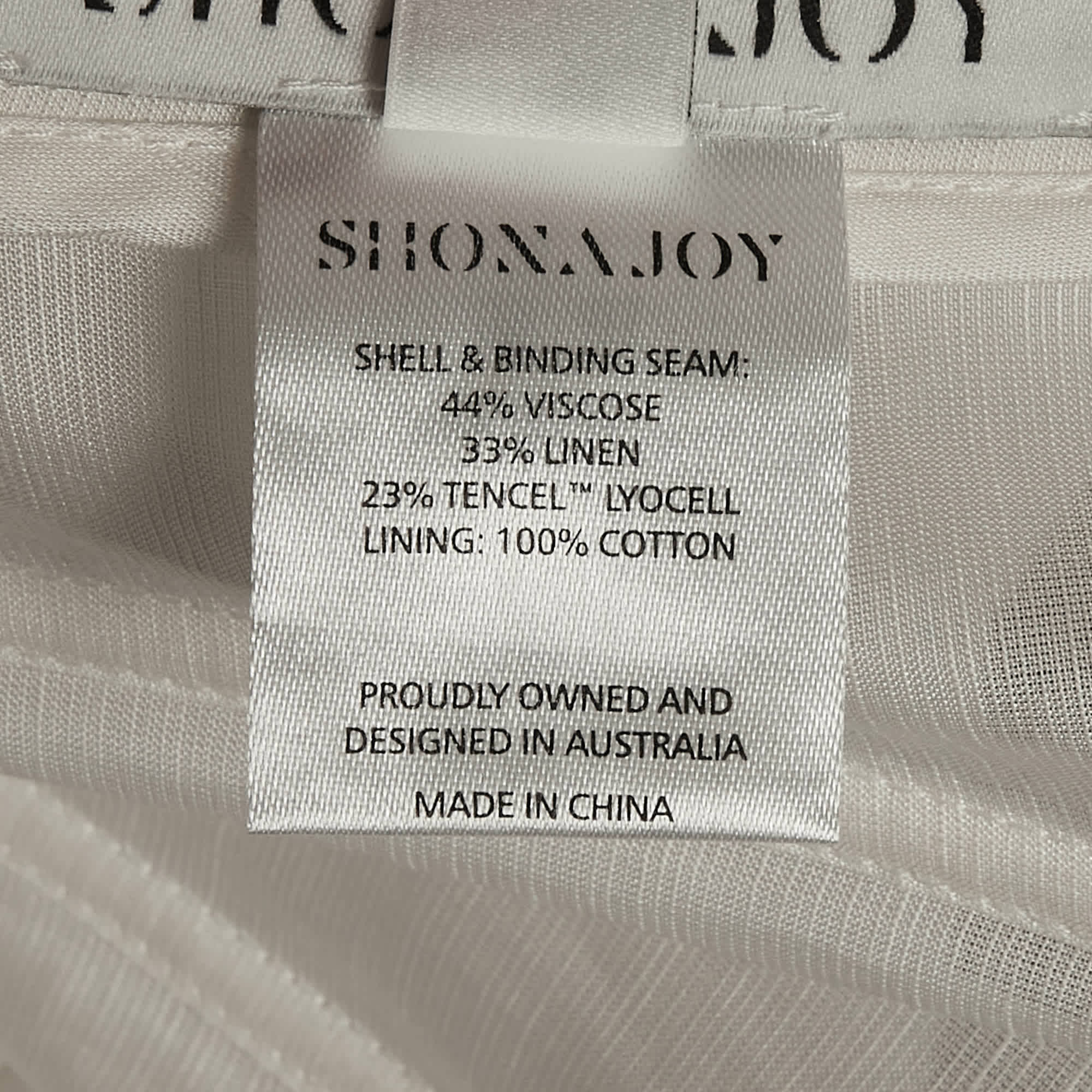Shona Joy Off White Linen Blend Corset Top