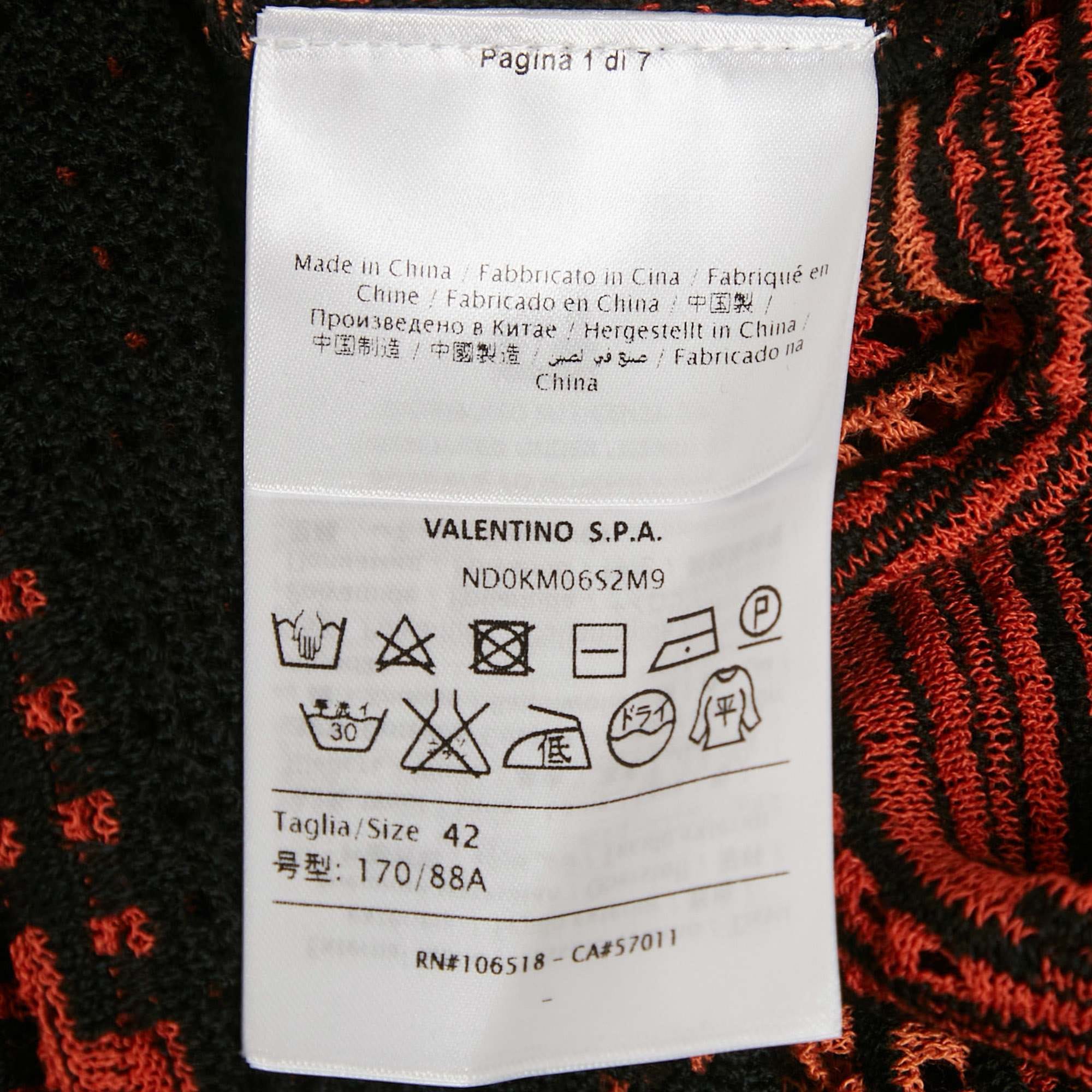 M Missoni Black/orange Knit Sleeveless Top
