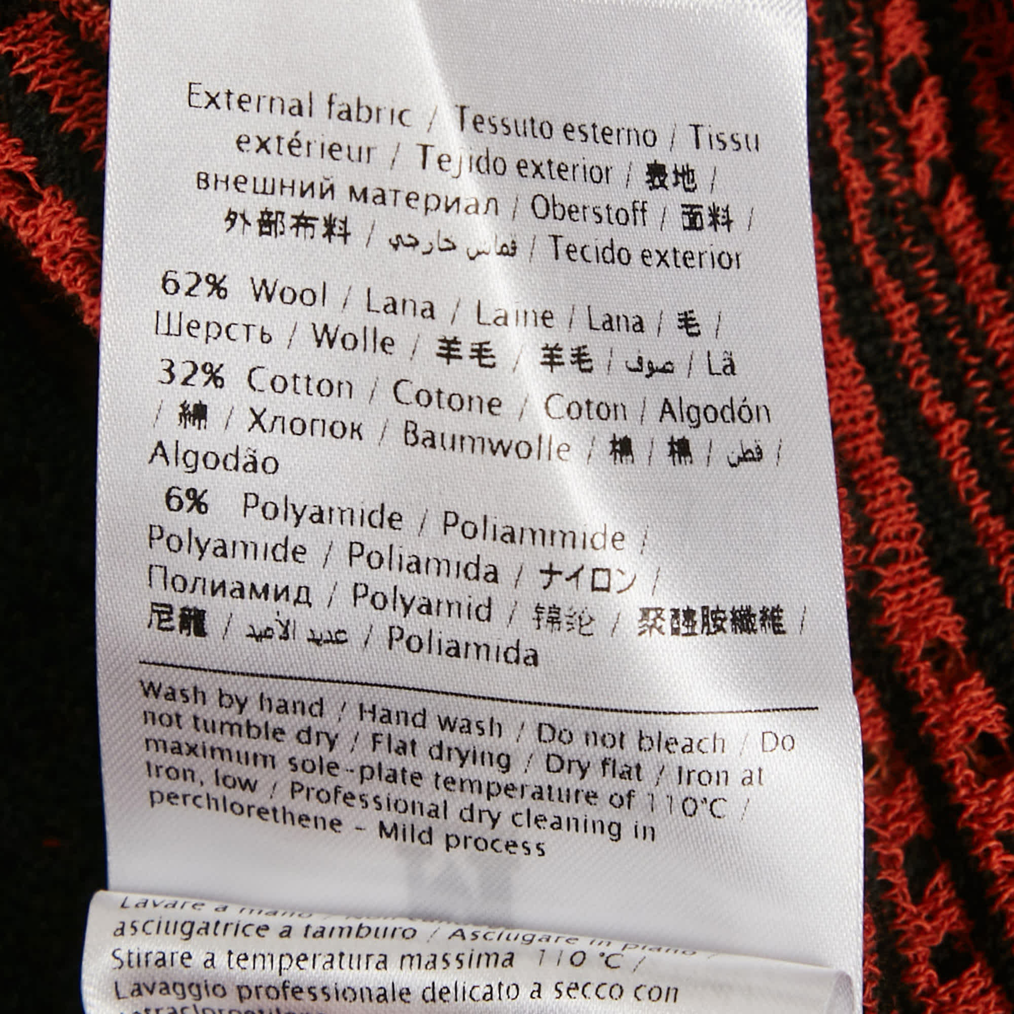 M Missoni Black/orange Knit Sleeveless Top