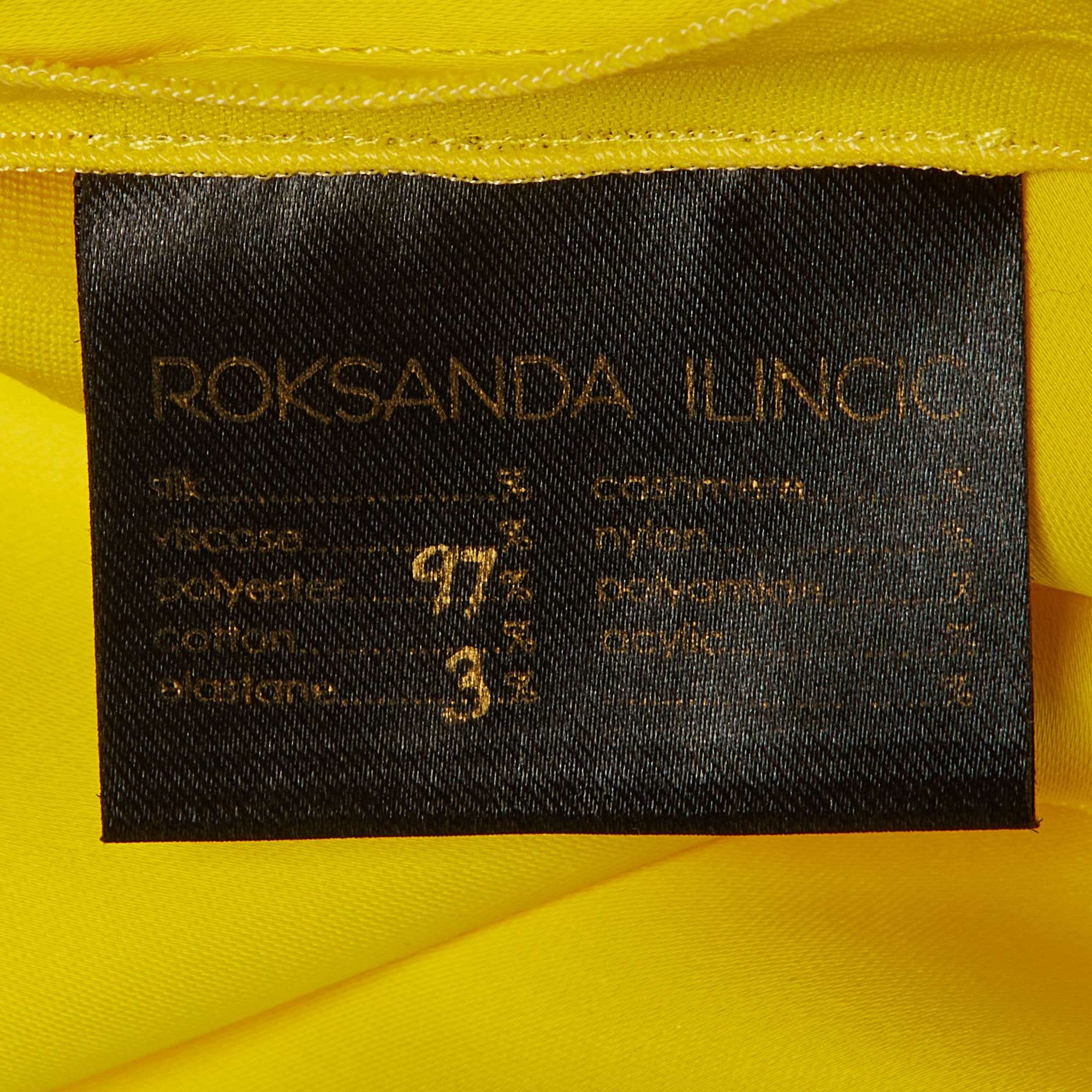 Yellow Satin Drape Top