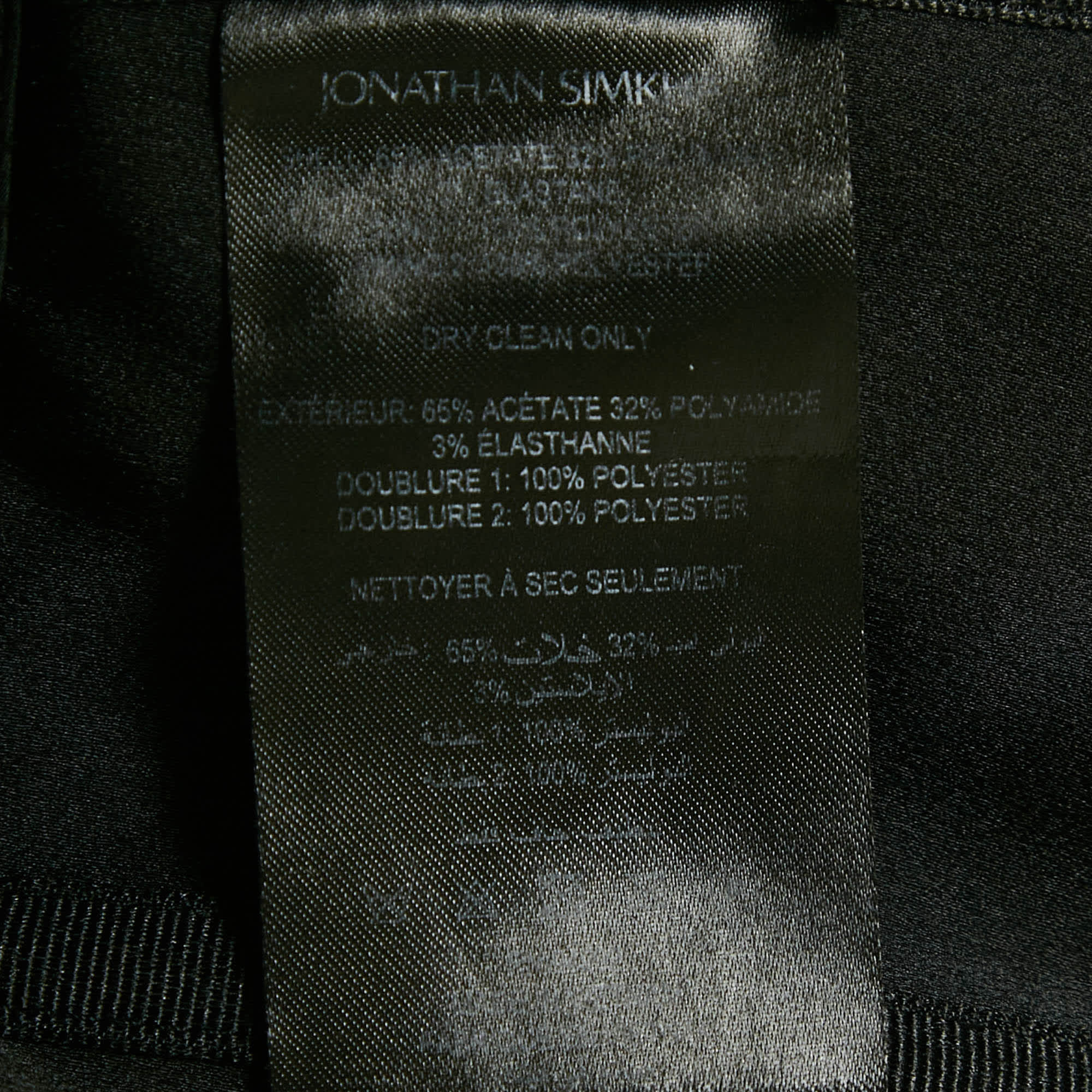 Jonathan Simkhai Black Taffeta Ruffled Leonora Corset Top