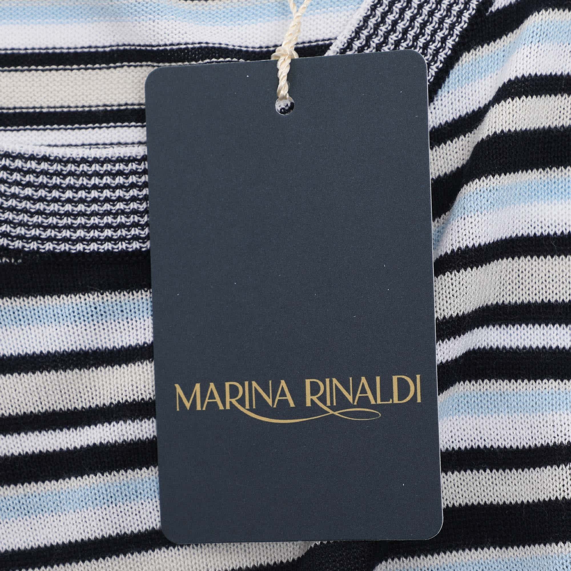 Marina Rinaldi Multicolor Stripe Stretch Knit Top