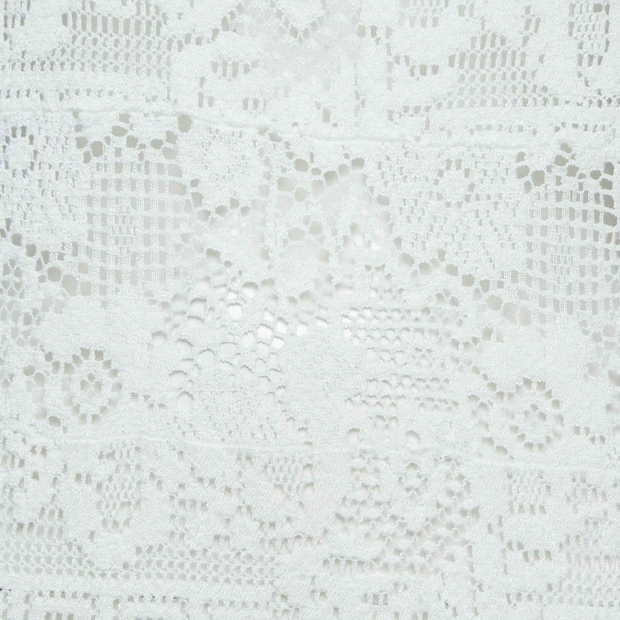 White Patterned Lace Sleeveless Top