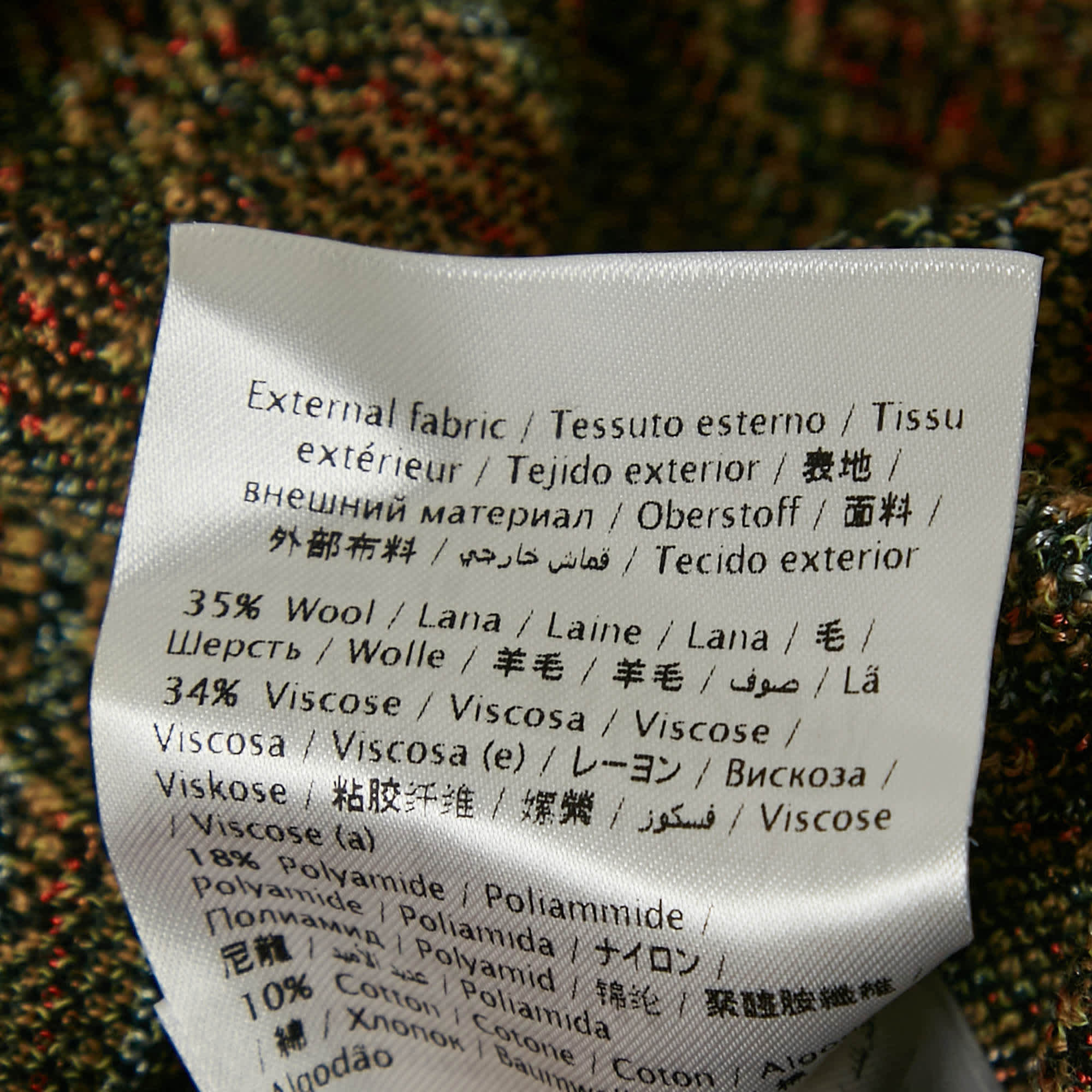 M Missoni Beige/green Floral Patterned Knit Top