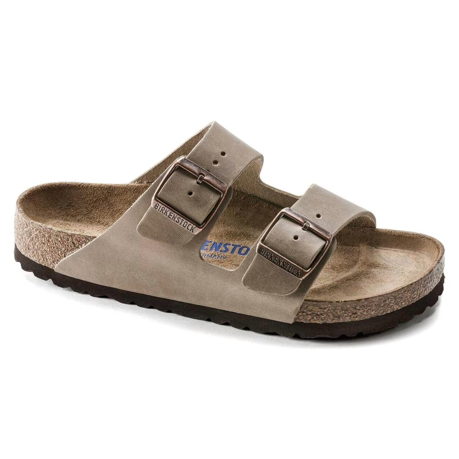 SOFT Unisex Arizona Soft Footbed Two Strap Sandal In Tabacco Brown