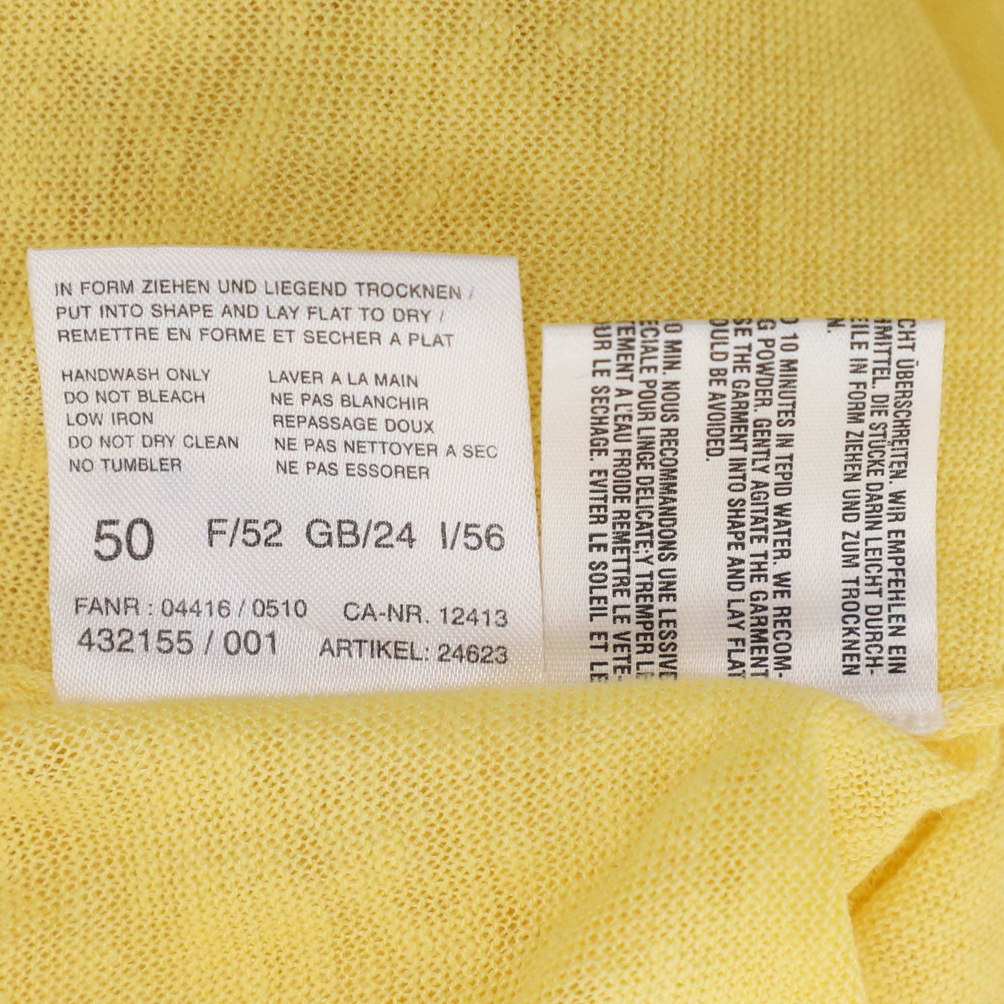 Yellow Basler Yellow Linen Knit Blend Glam Rock Strick Tops