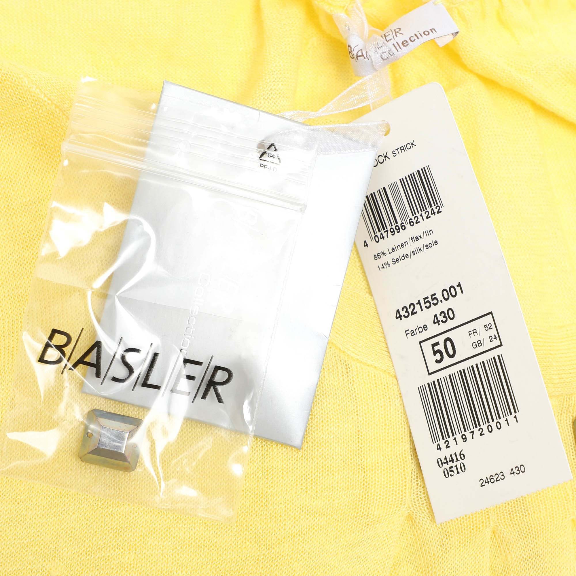 Yellow Basler Yellow Linen Knit Blend Glam Rock Strick Tops