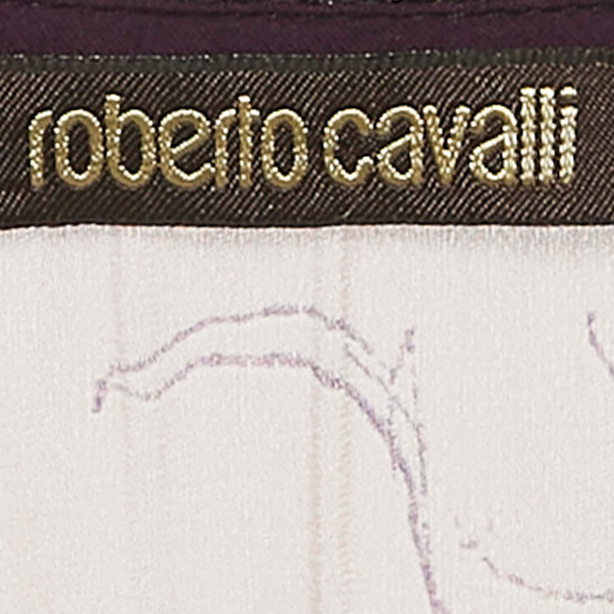 Purple/multicolor Printed Lace Trim Detail Top