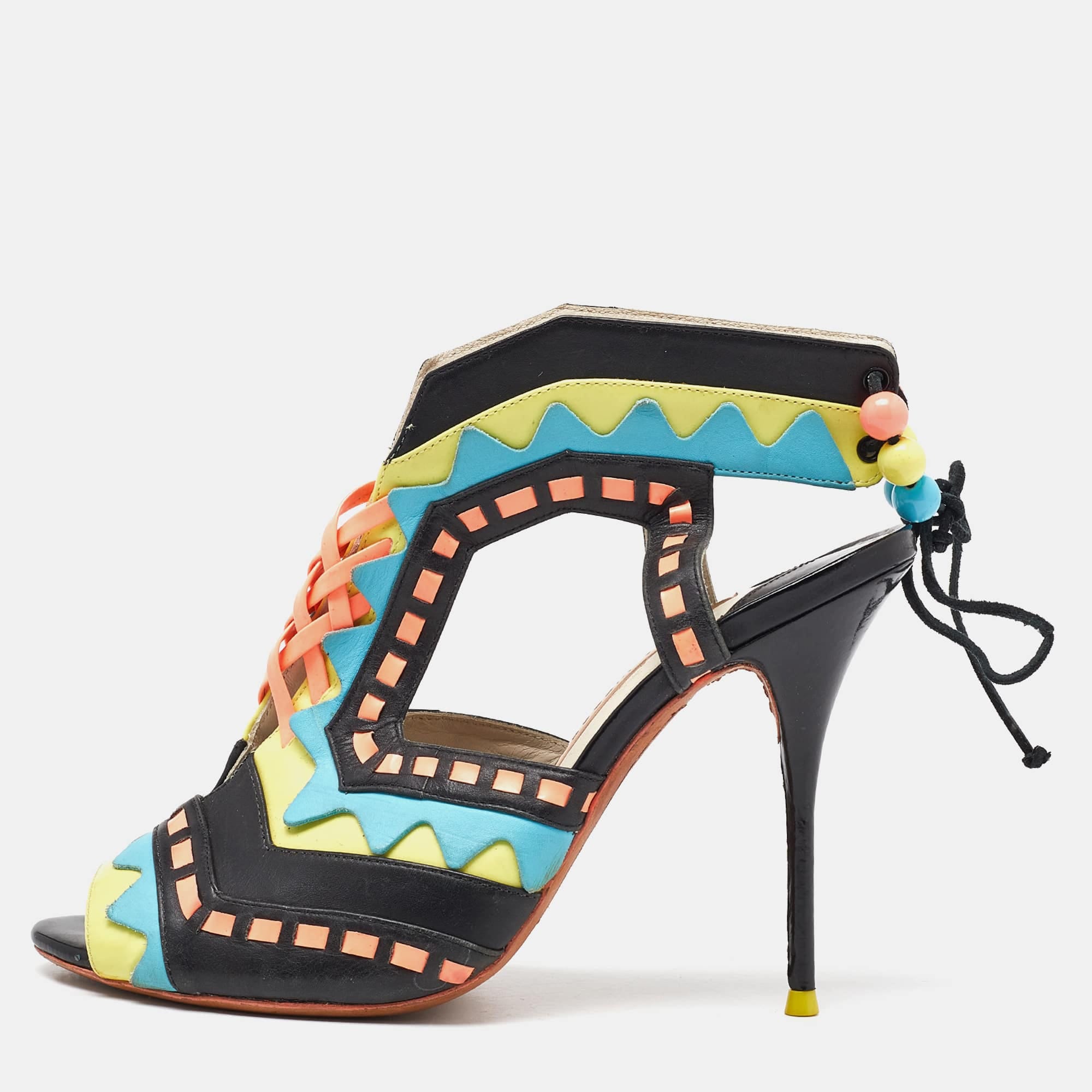 Sophia Webster Multicolor Leather Riko Cut Out Sandals