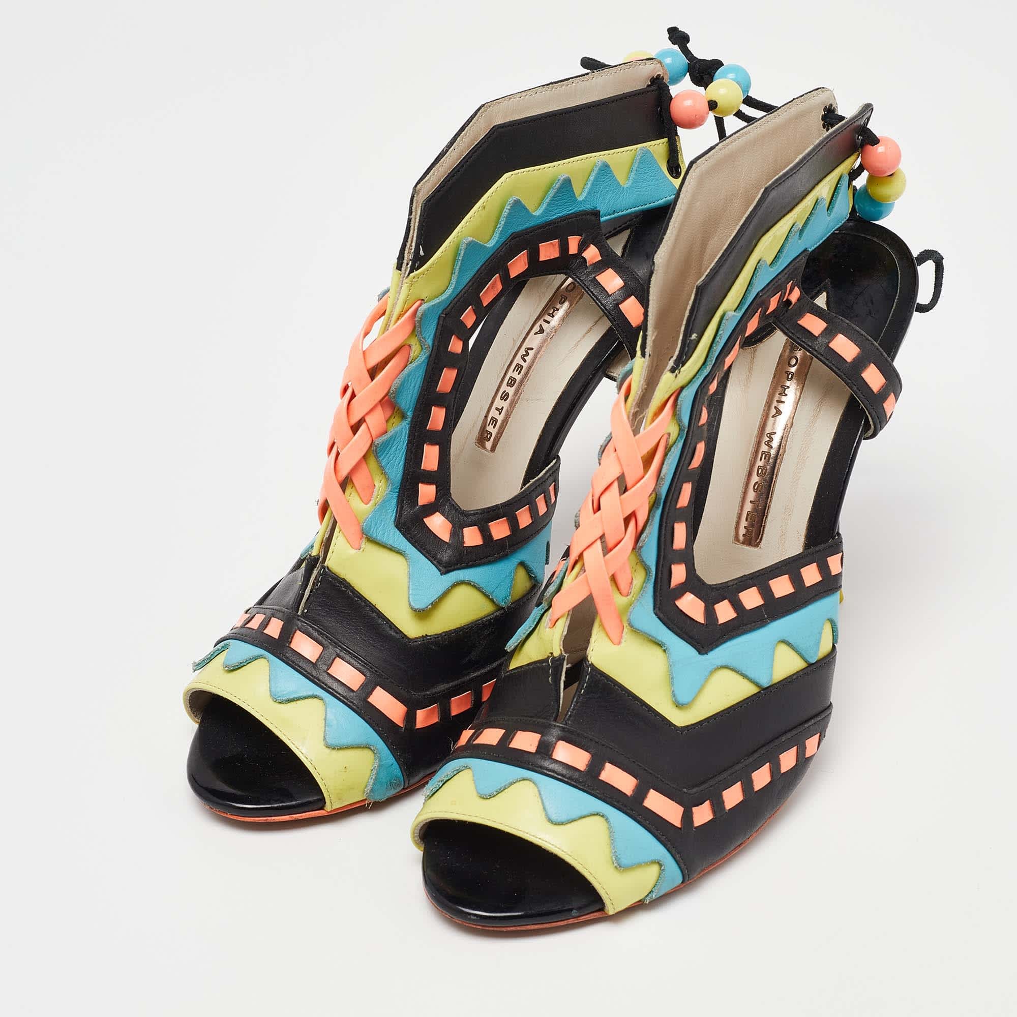 Sophia Webster Multicolor Leather Riko Cut Out Sandals