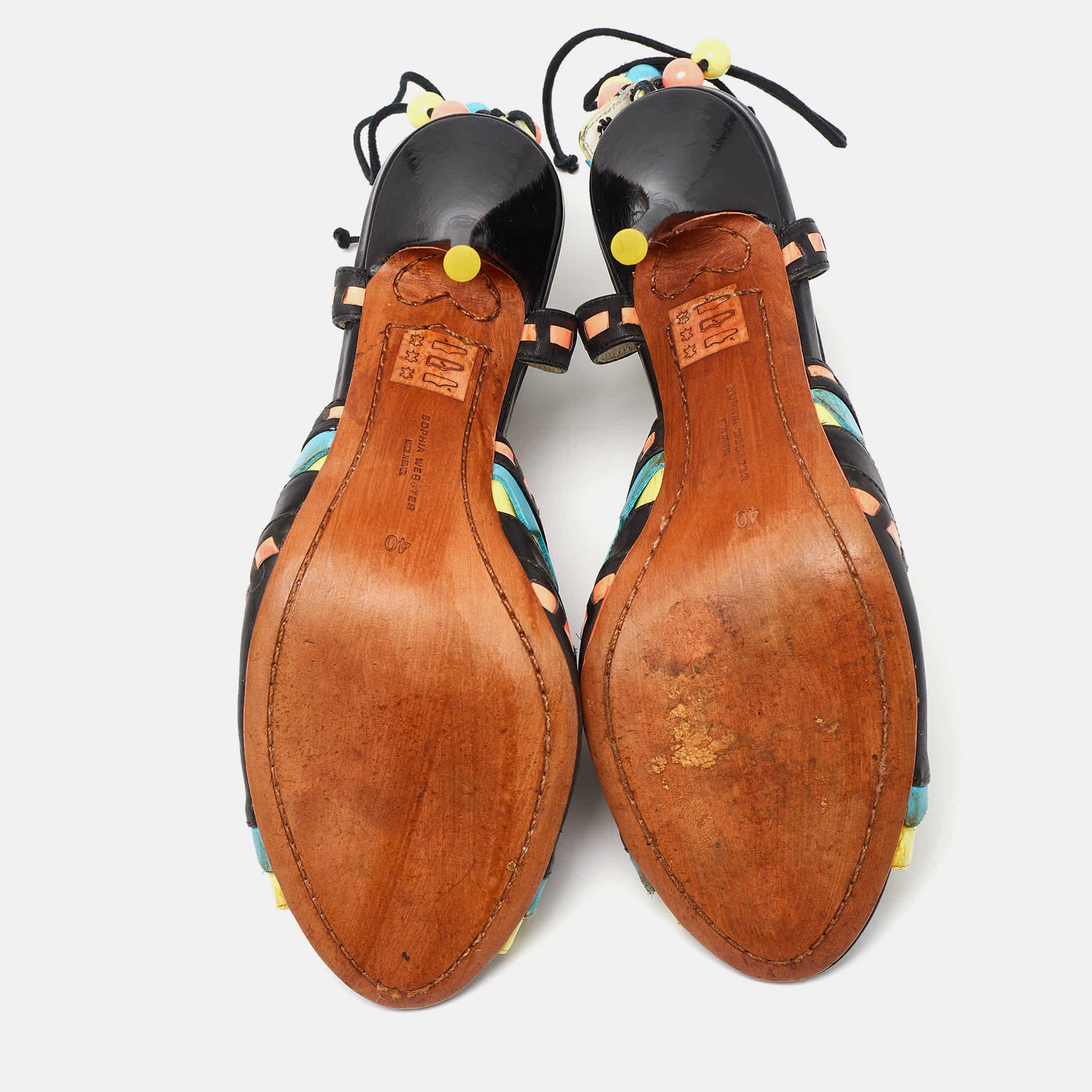 Sophia Webster Multicolor Leather Riko Cut Out Sandals