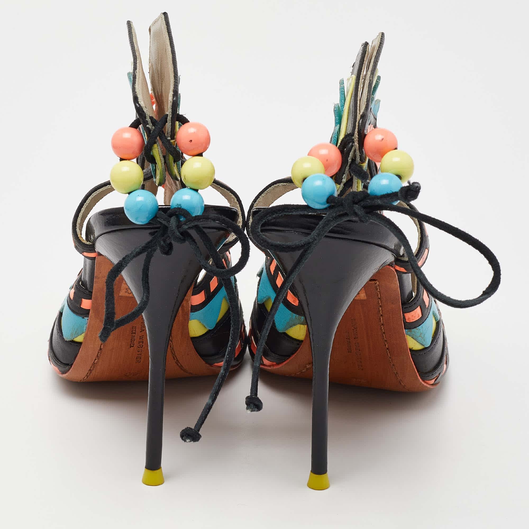 Sophia Webster Multicolor Leather Riko Cut Out Sandals