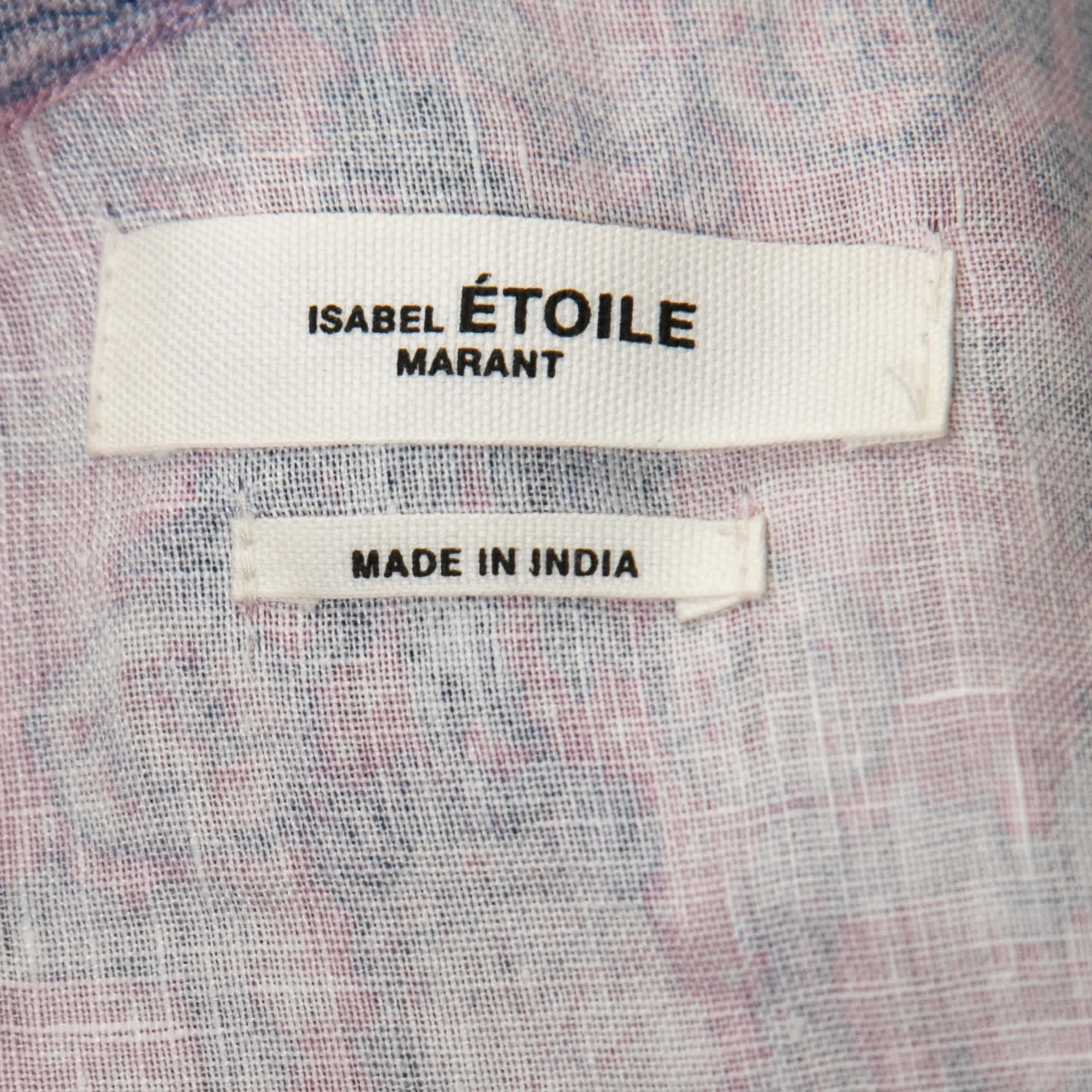 Etoile Pink Printed Linen One - Shoulder Ruffled Top