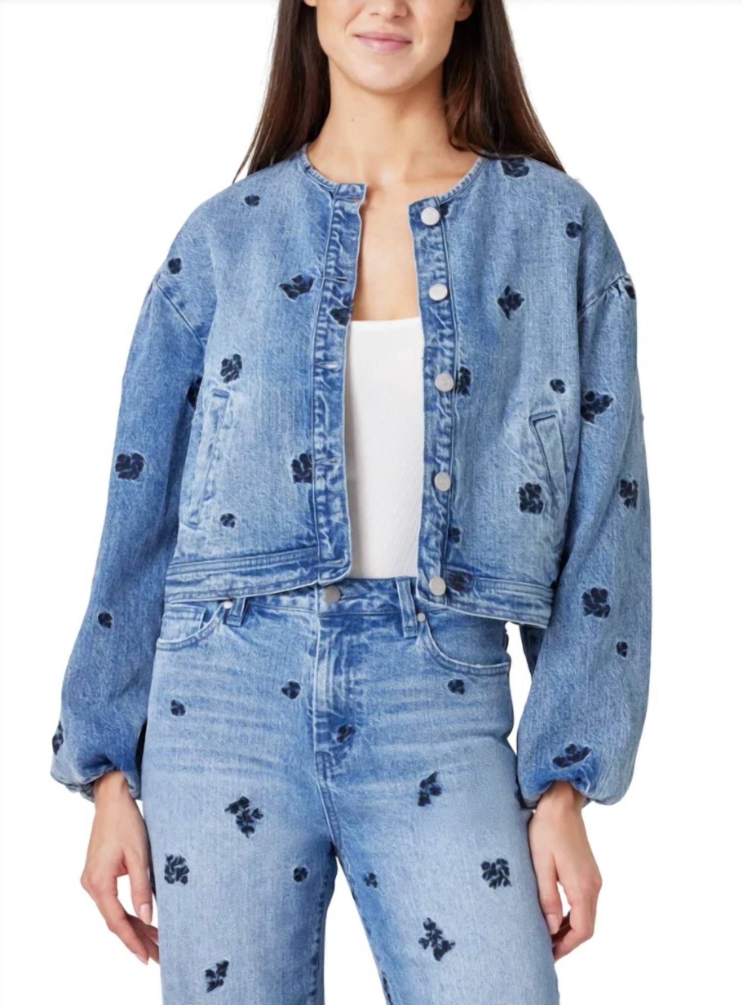 Seafarer Embroidery Denim Jacket In Seafarer