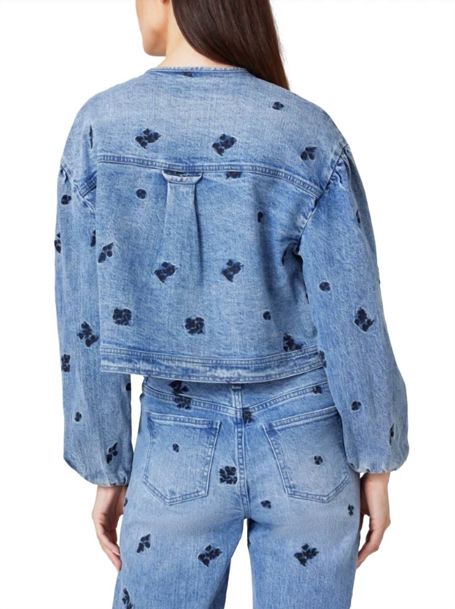 Seafarer Embroidery Denim Jacket In Seafarer