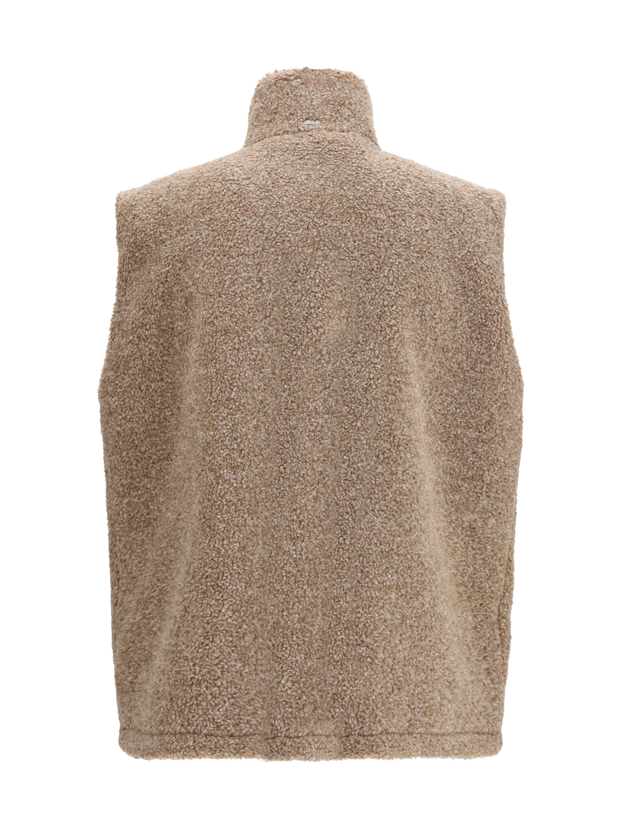 Herno Quilted Polyester Vest — Beige