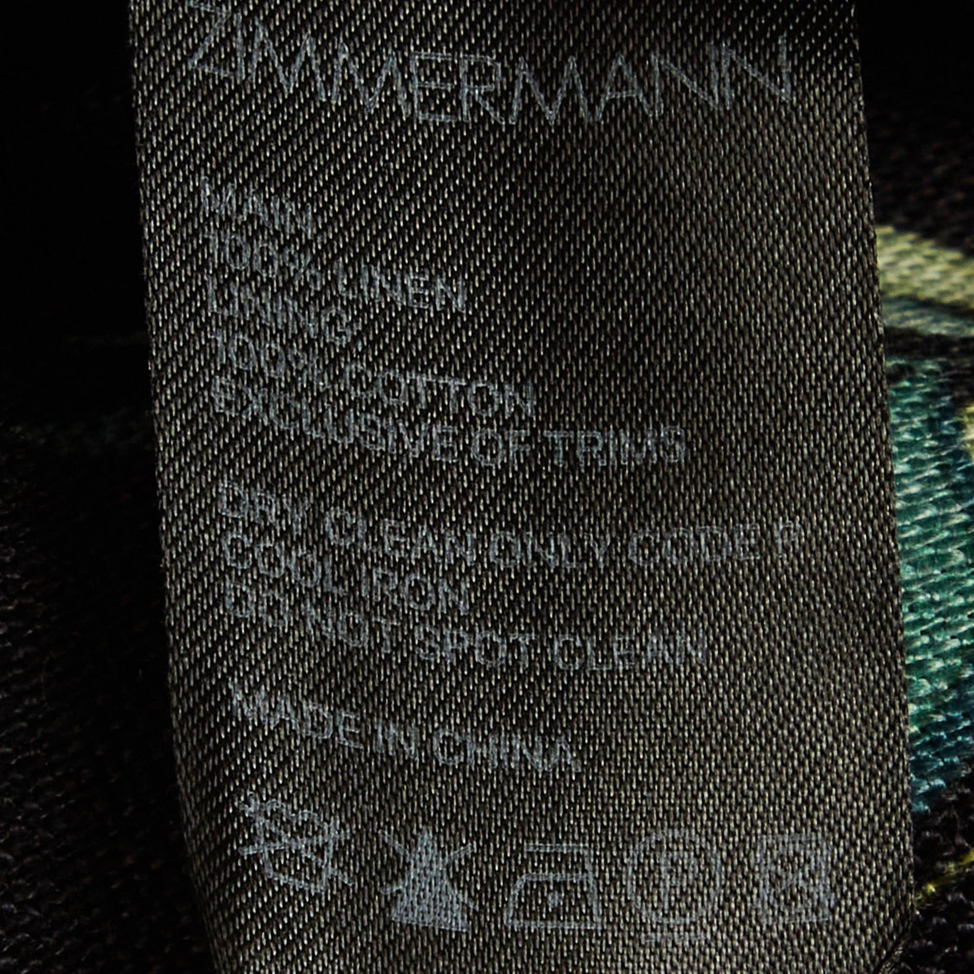Zimmermann Black Floral Print Linen Top And Pants Set