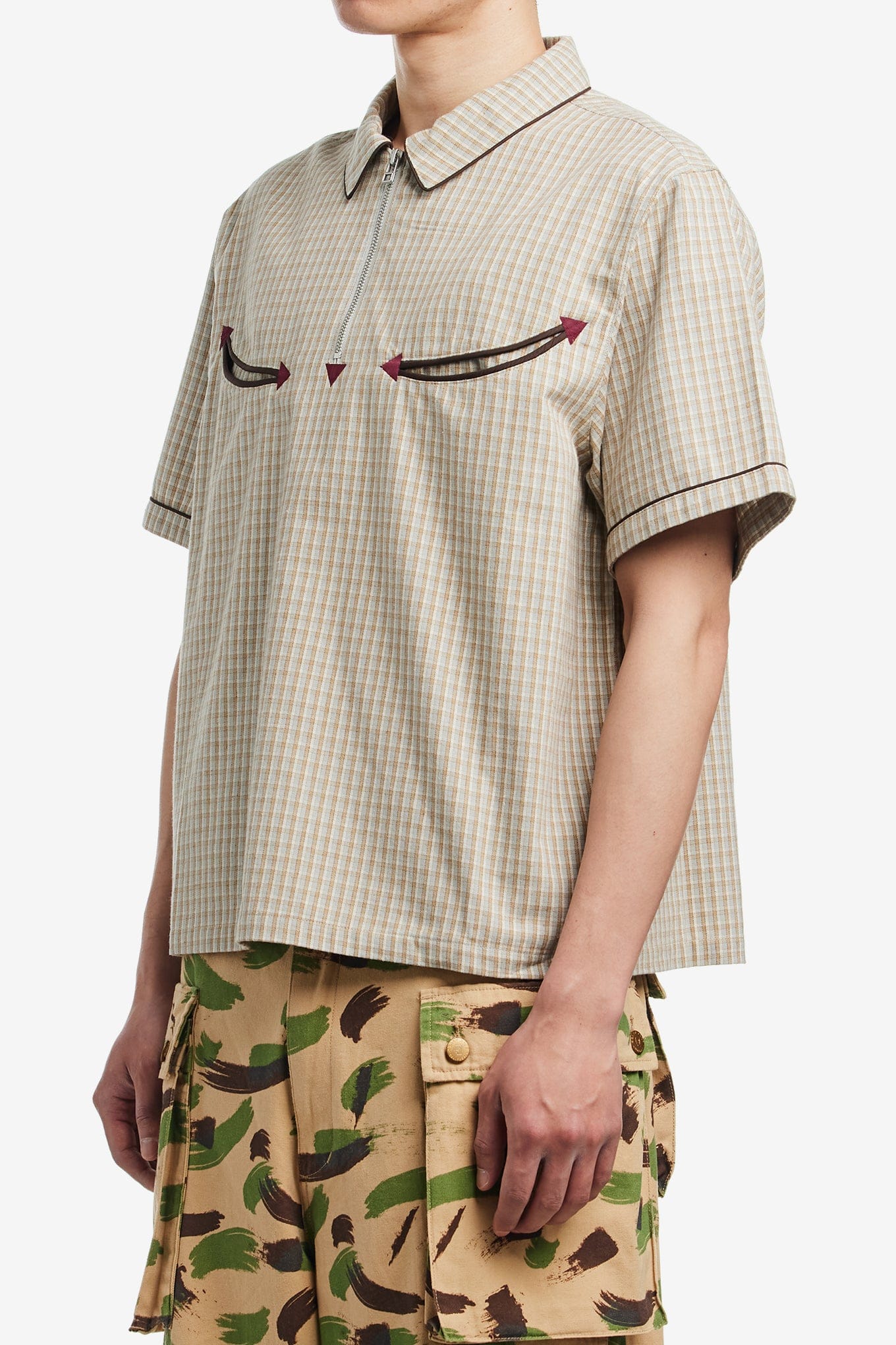 Brain Dead CHECK WESTERN SHIRT