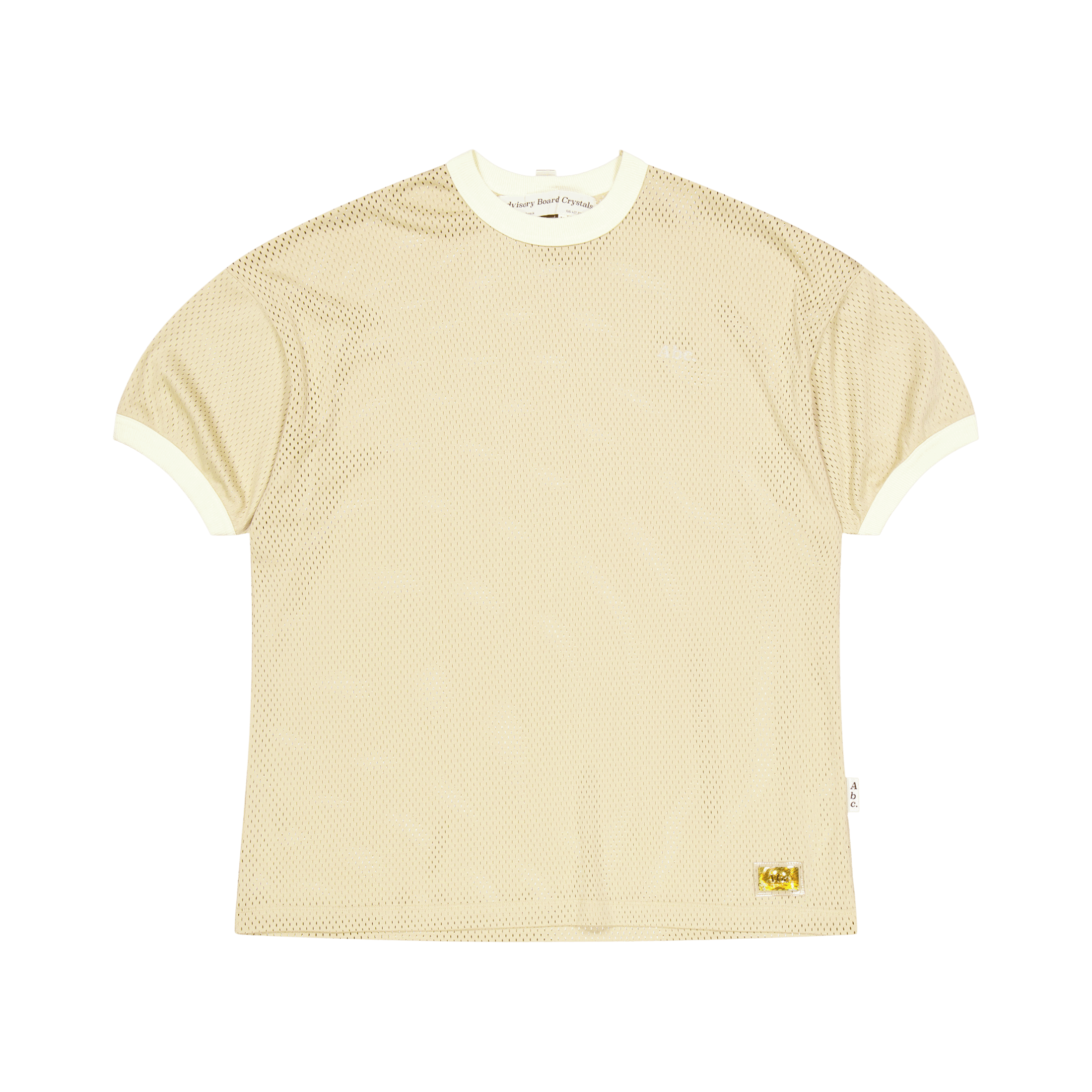 Advisory Board Crystals Abc. 123 Mesh Ringer T - shirt Ecru