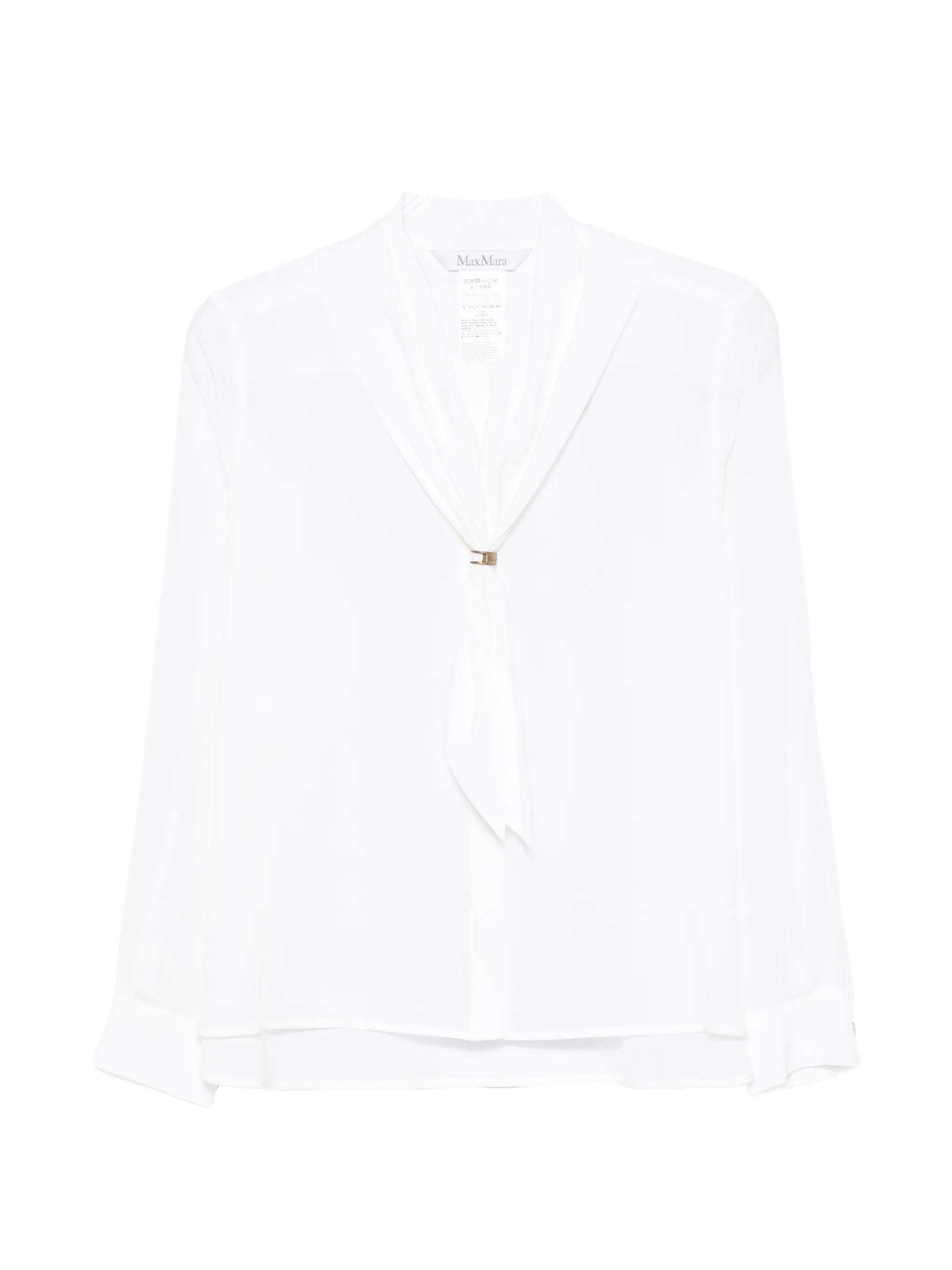 Max Mara tie - neck long - sleeve shirt