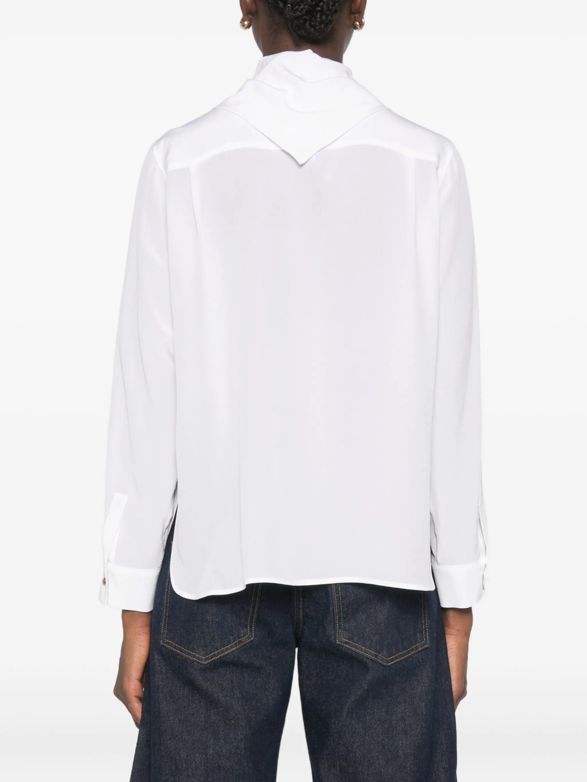 Max Mara tie - neck long - sleeve shirt