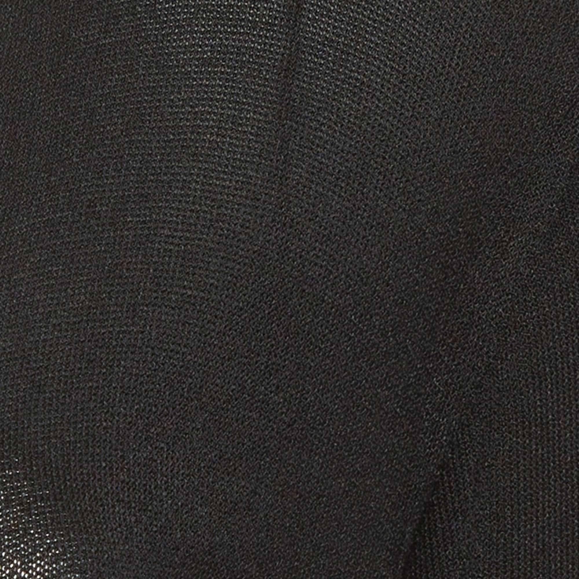 Max Mara Black Knit Open Front Cardigan