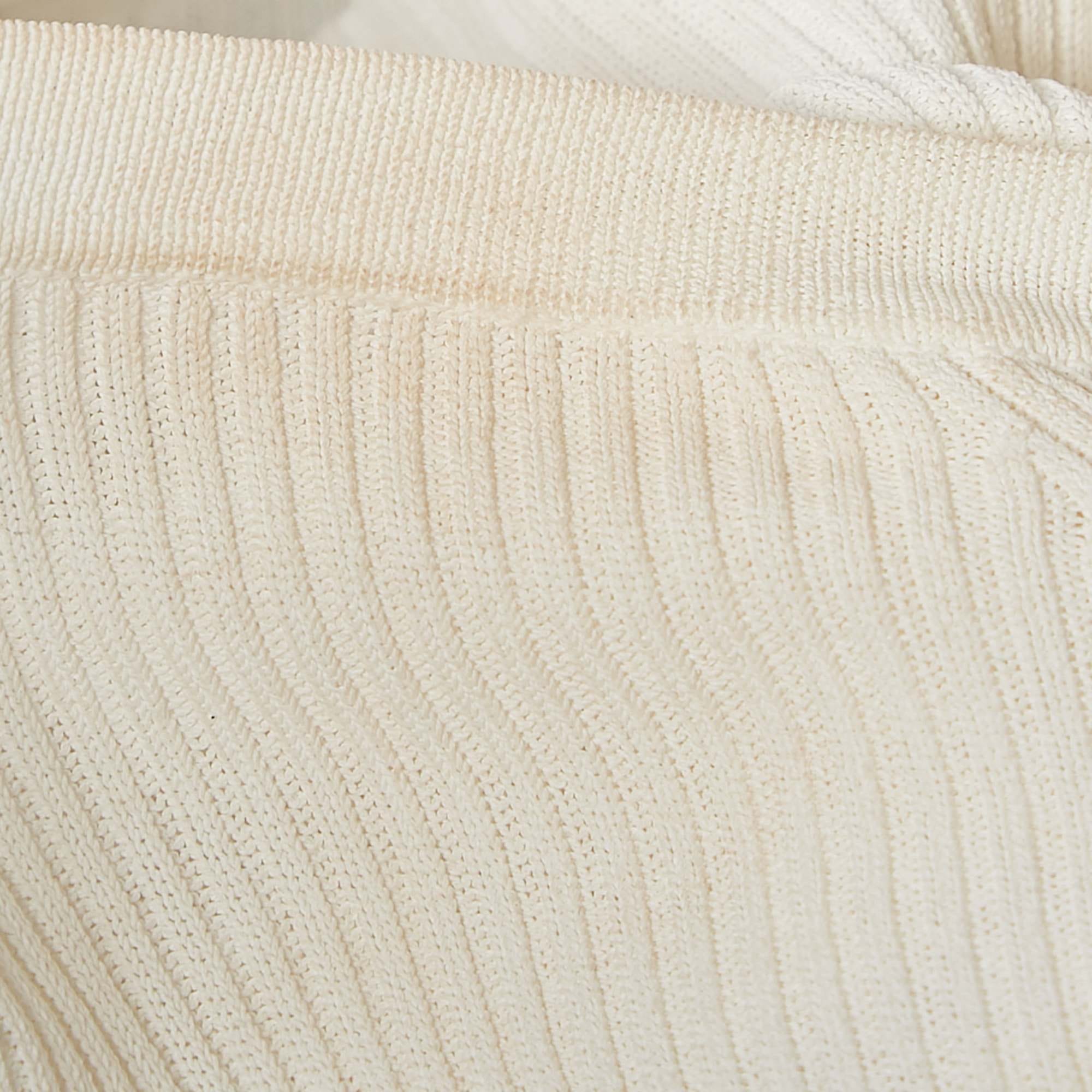 White Rib Knit Boat Neck Top Xxl