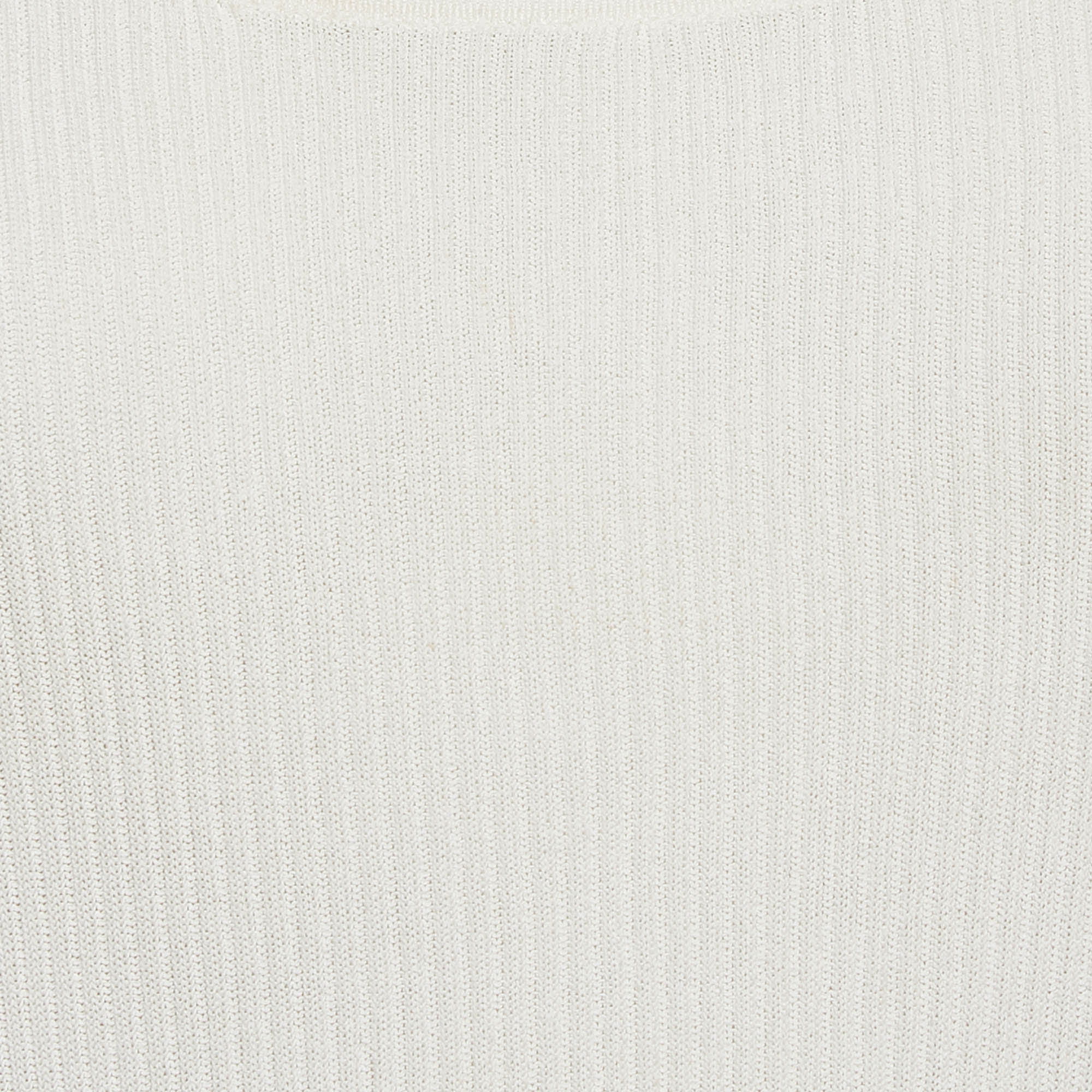 White Rib Knit Boat Neck Top Xxl