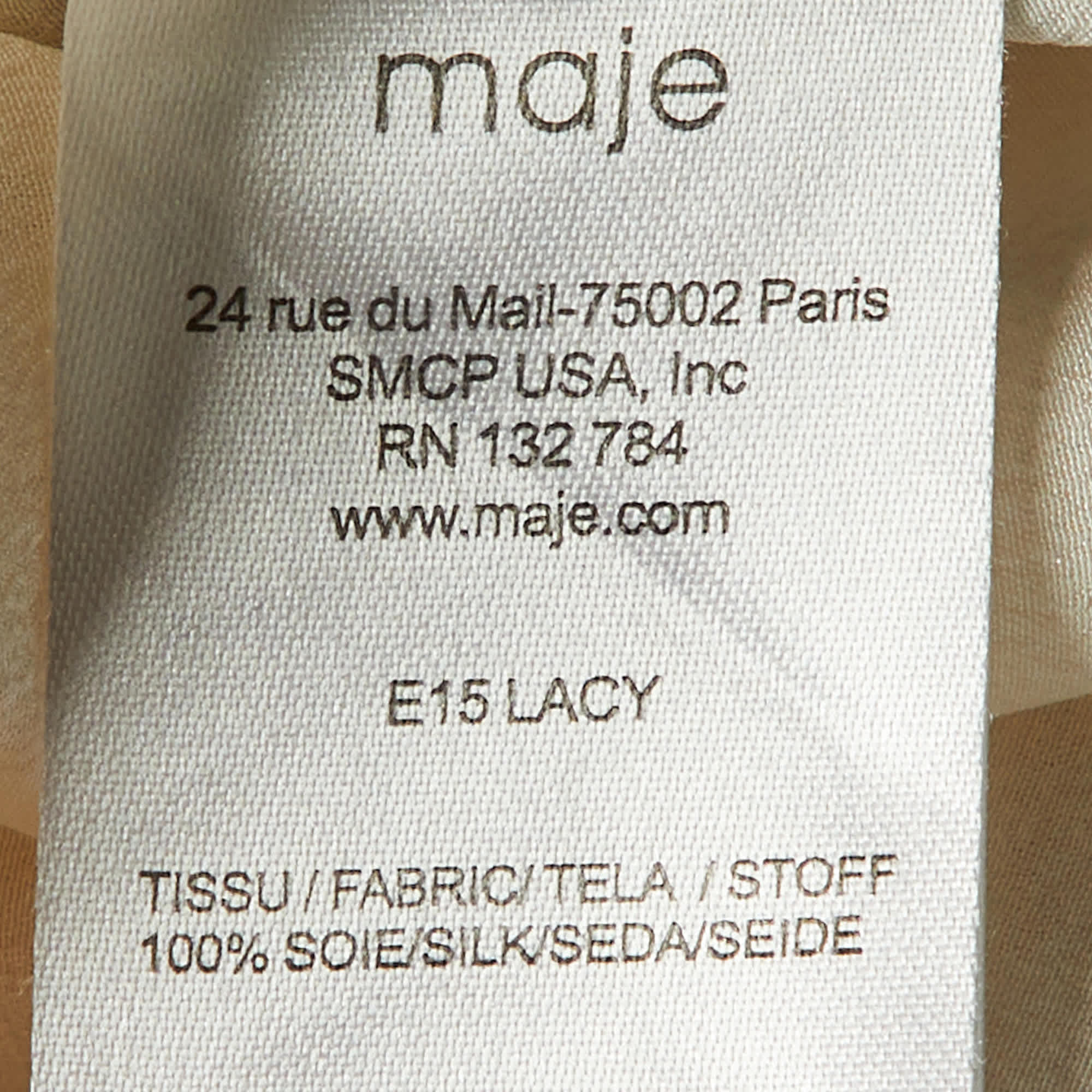 White Silk Contrast Detail Top