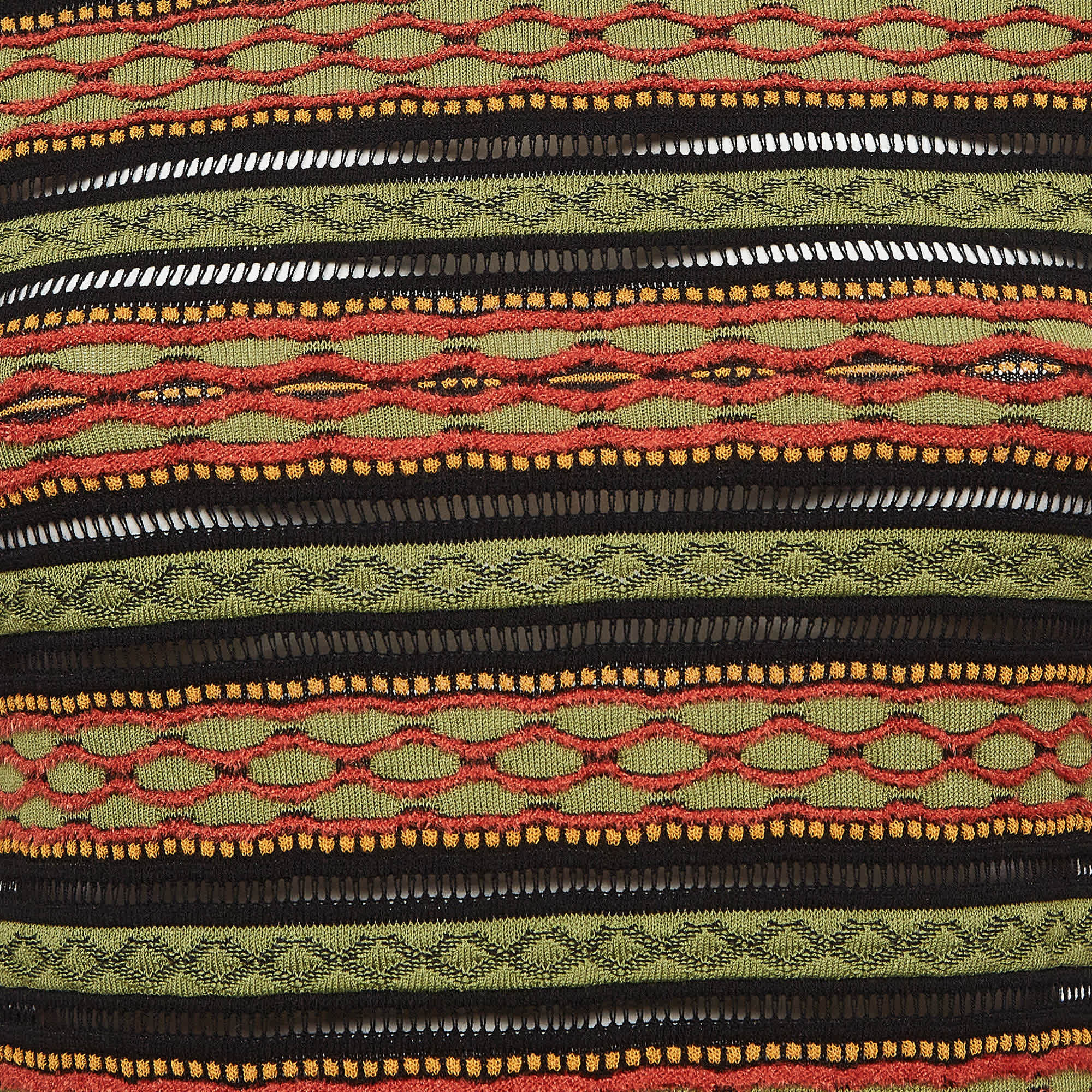 M Missoni Multicolor Patterned Knit Full Sleeve Top