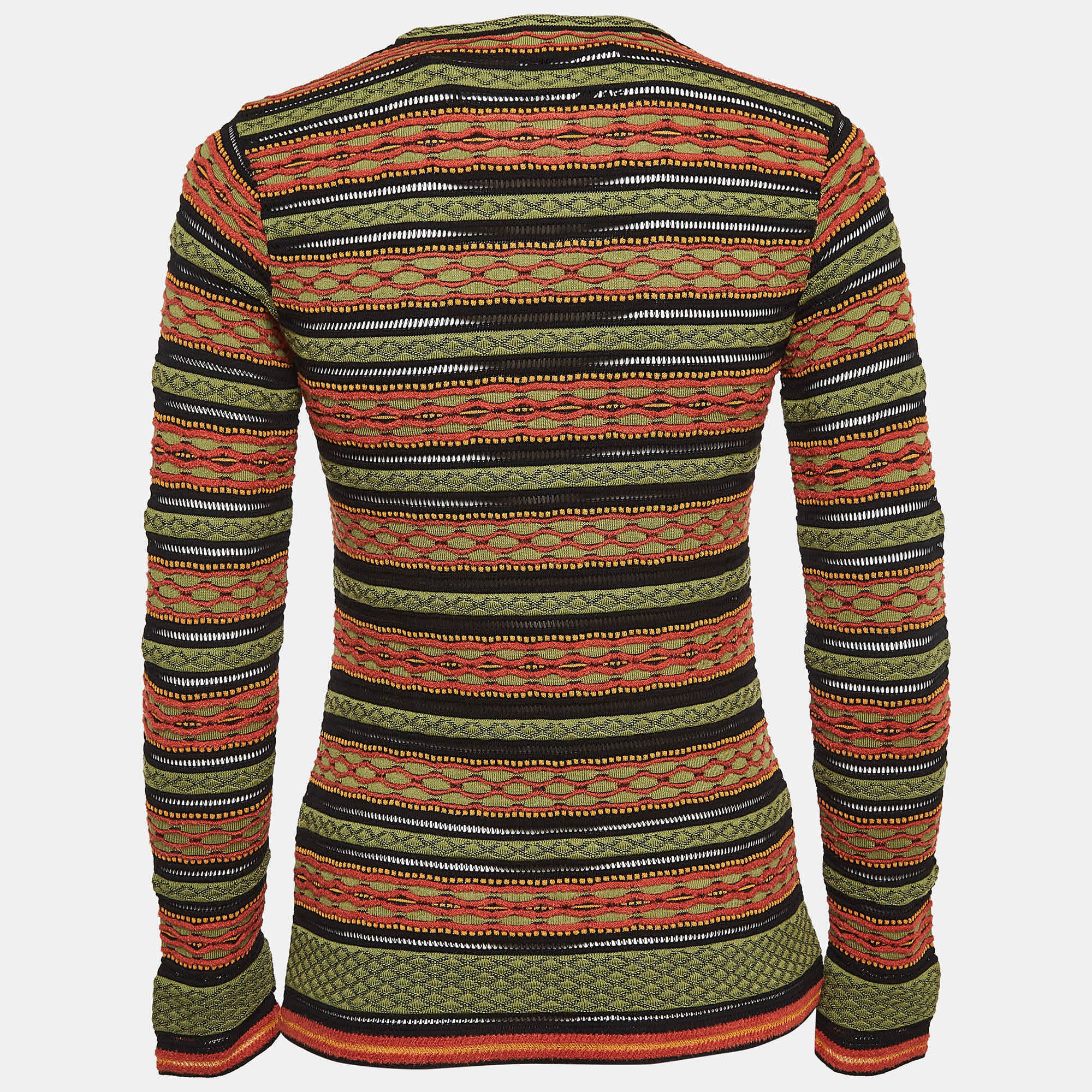 M Missoni Multicolor Patterned Knit Full Sleeve Top
