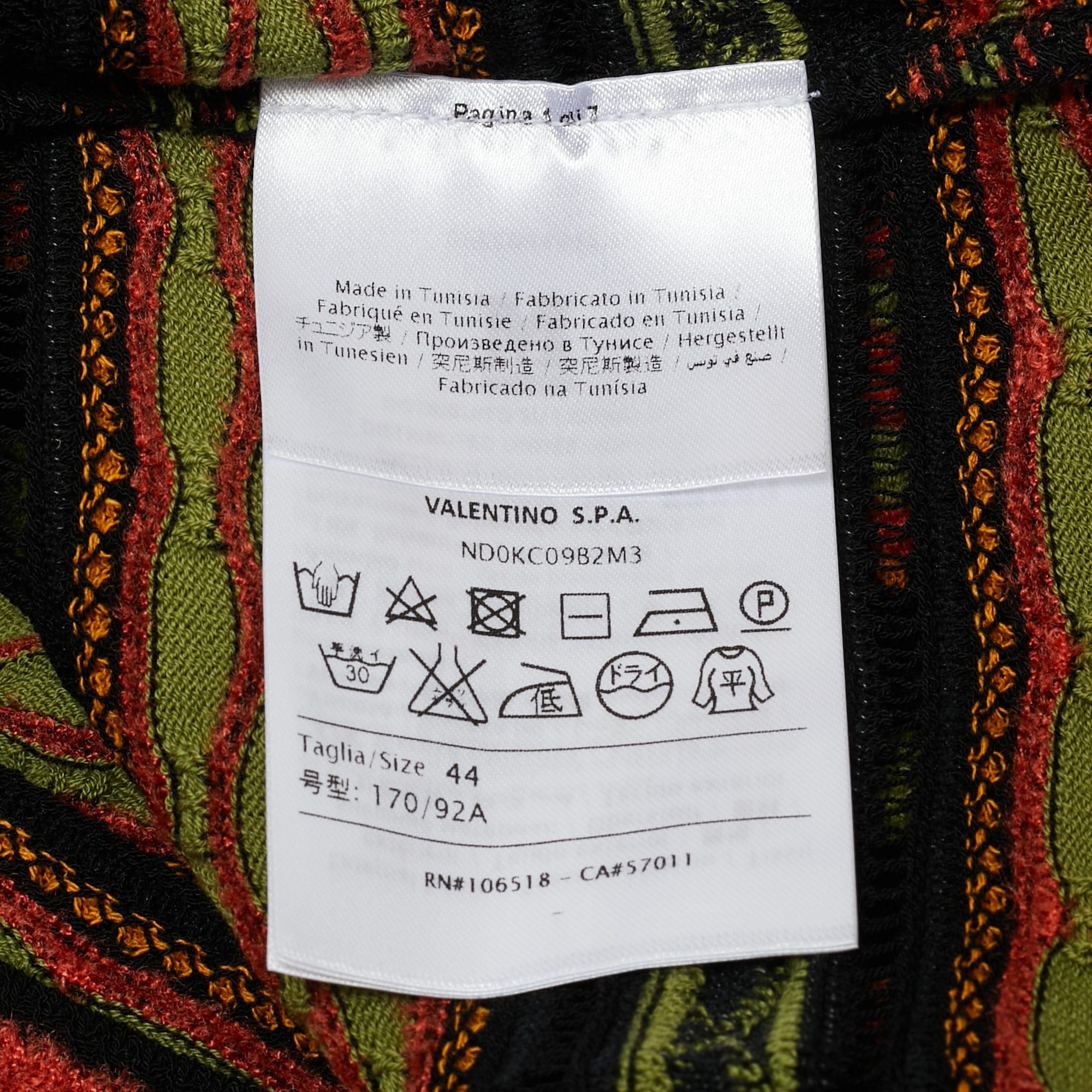 M Missoni Multicolor Patterned Knit Full Sleeve Top