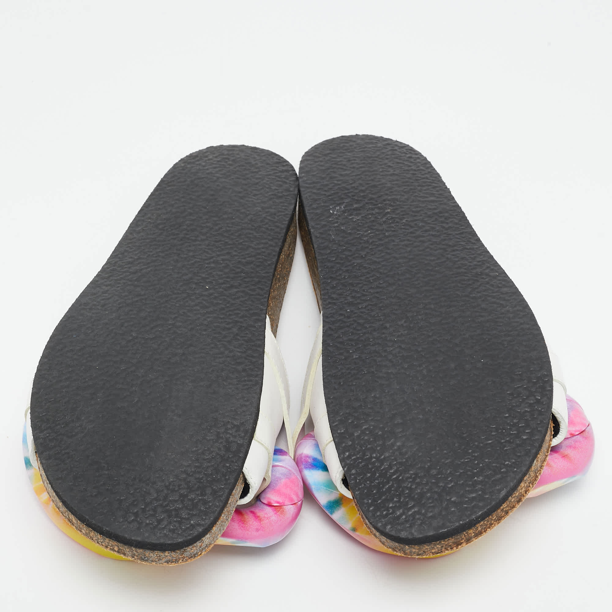 J.w.anderson White Leather Chain Flat Slides