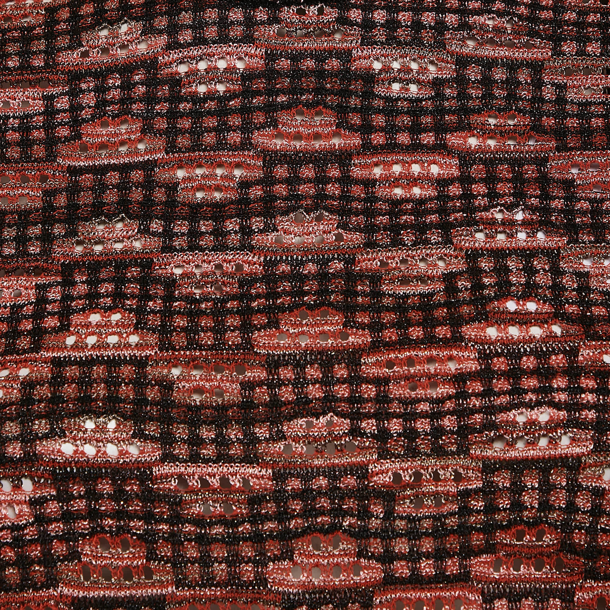 M Missoni Black/multicolor Pinhole Pattern Knit Sweater Top