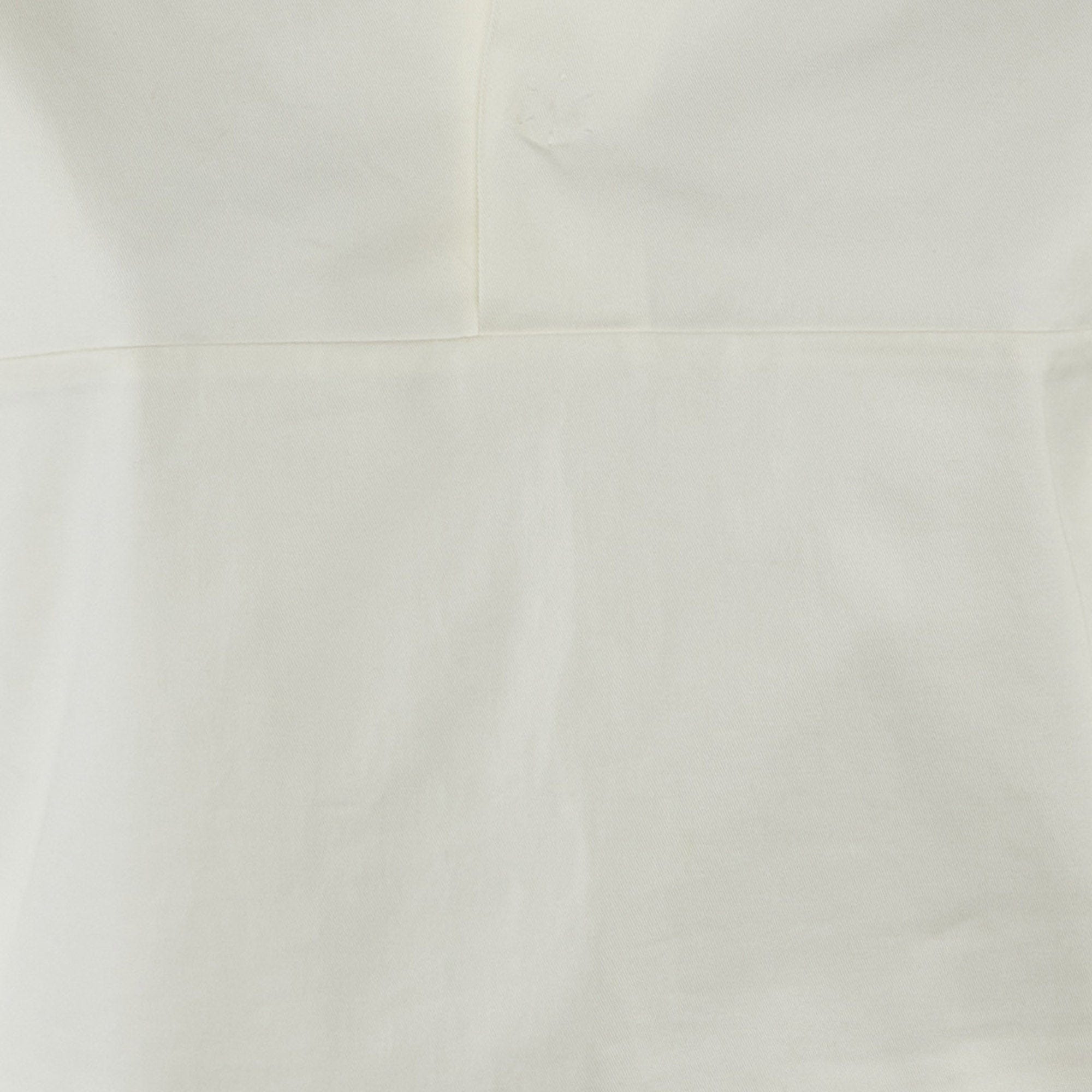 White Cotton High Low Top