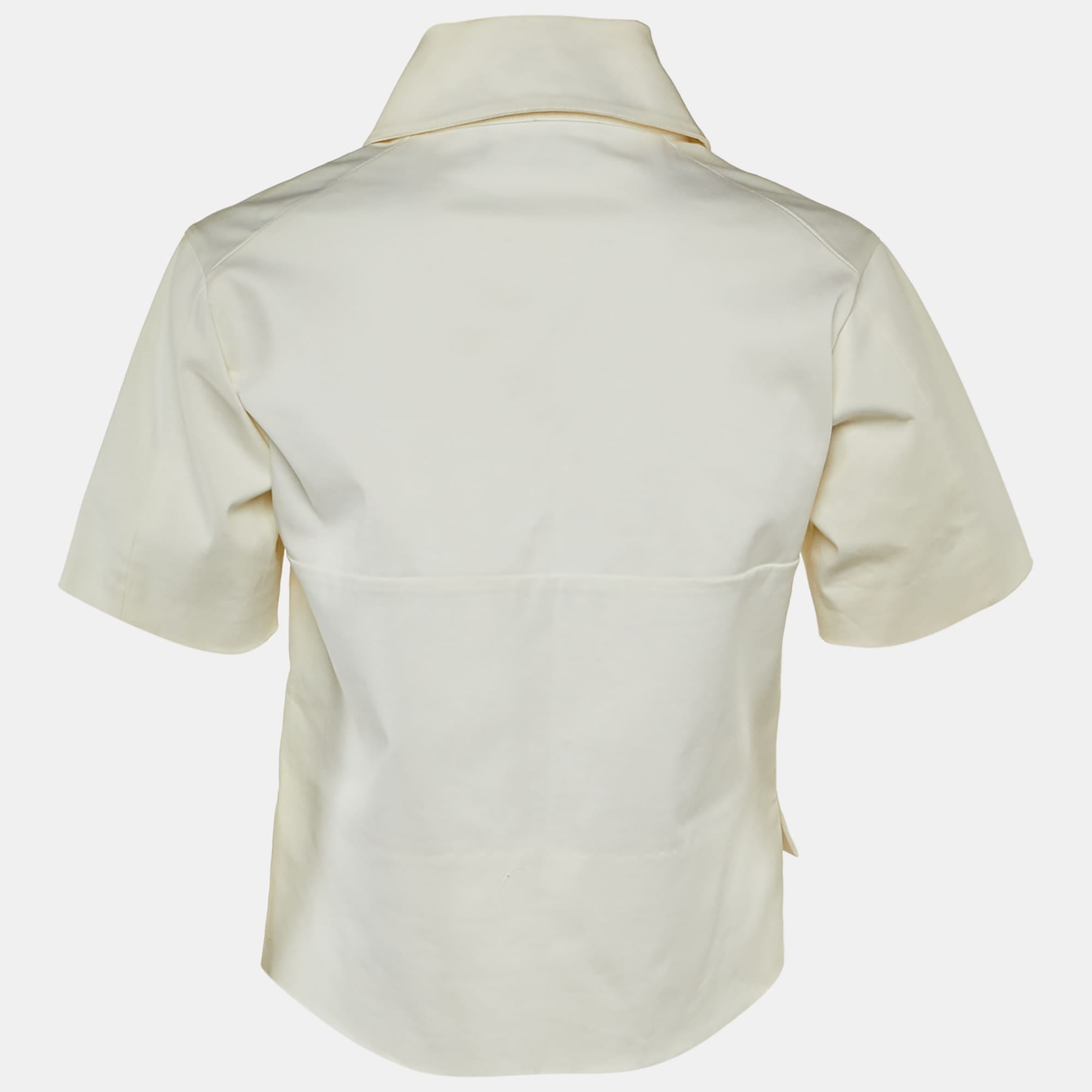 White Cotton High Low Top