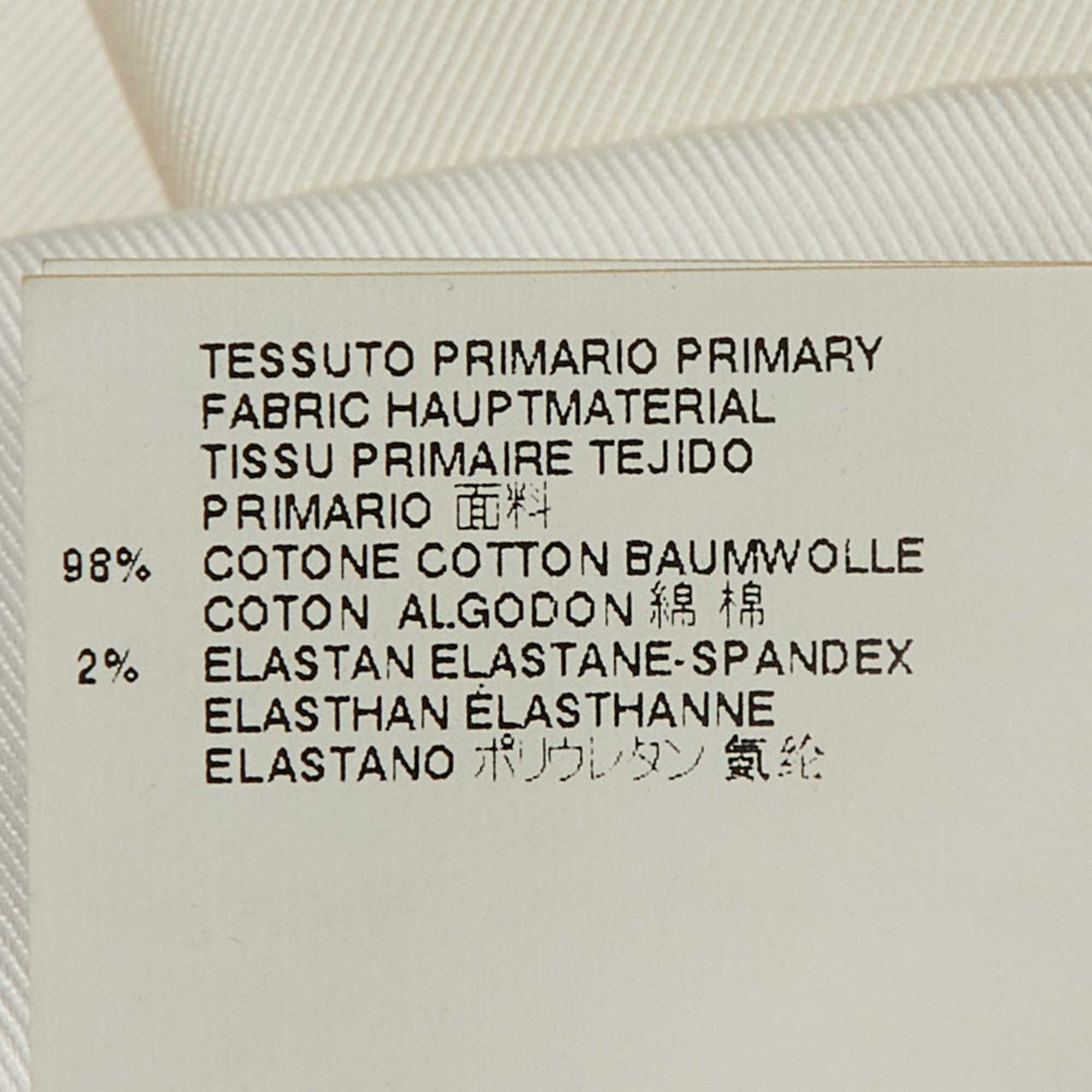 White Cotton High Low Top