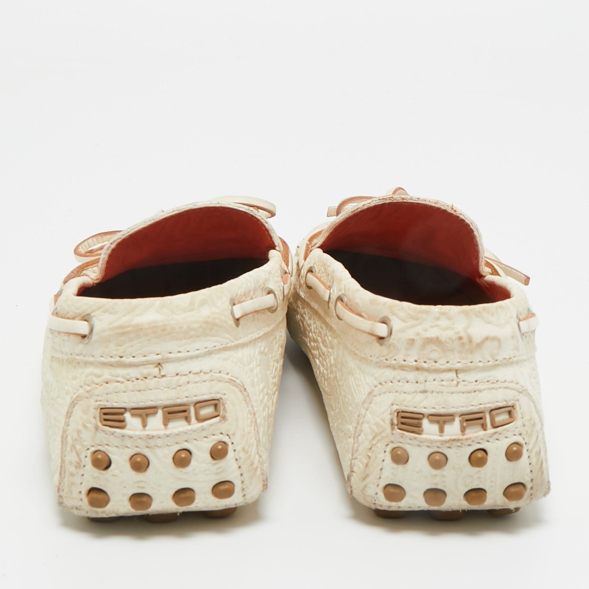 Loafers Etro White Leather Slip On Loafers