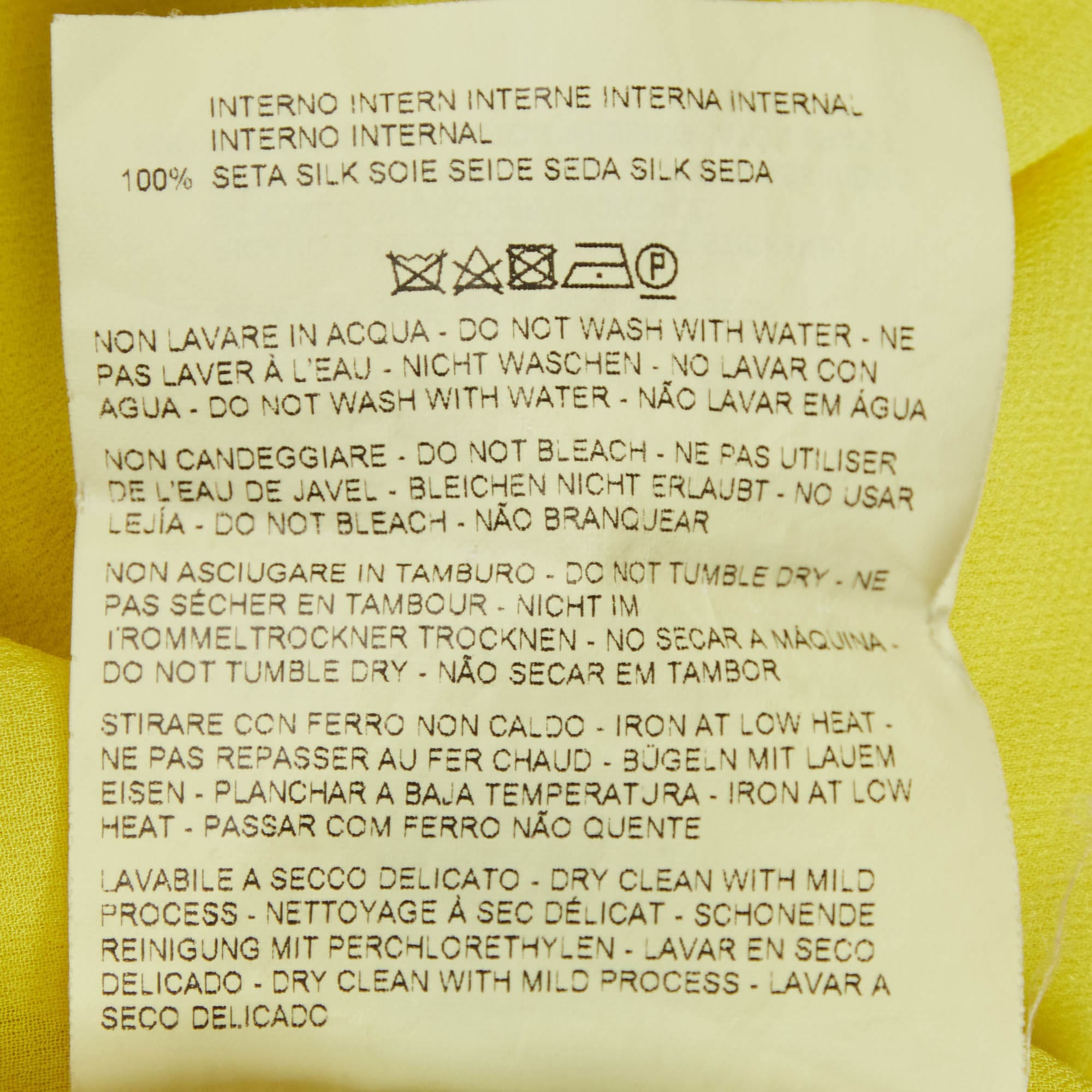 Yellow Etro Yellow Embellished Crepe Sleeveless Top