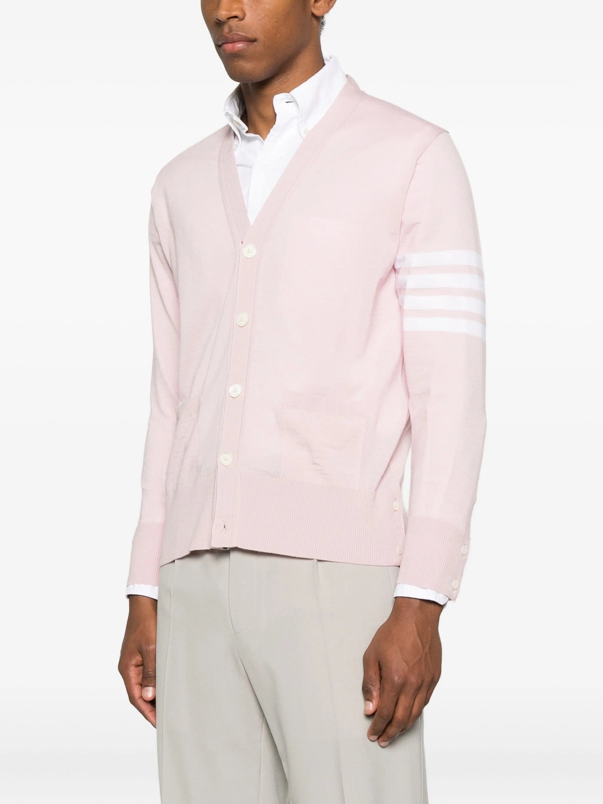 Thom Browne merino wool 4 - Bar cardigan