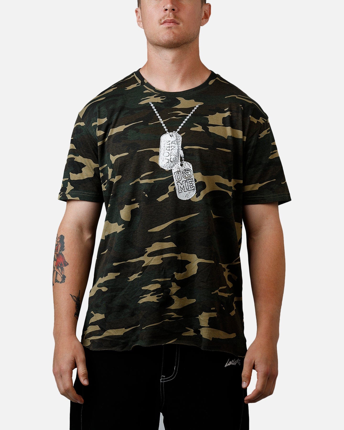 Vintage Culture Kings x WWE John Cena Ruthless Aggression Vintage T - Shirt Woodland Camo